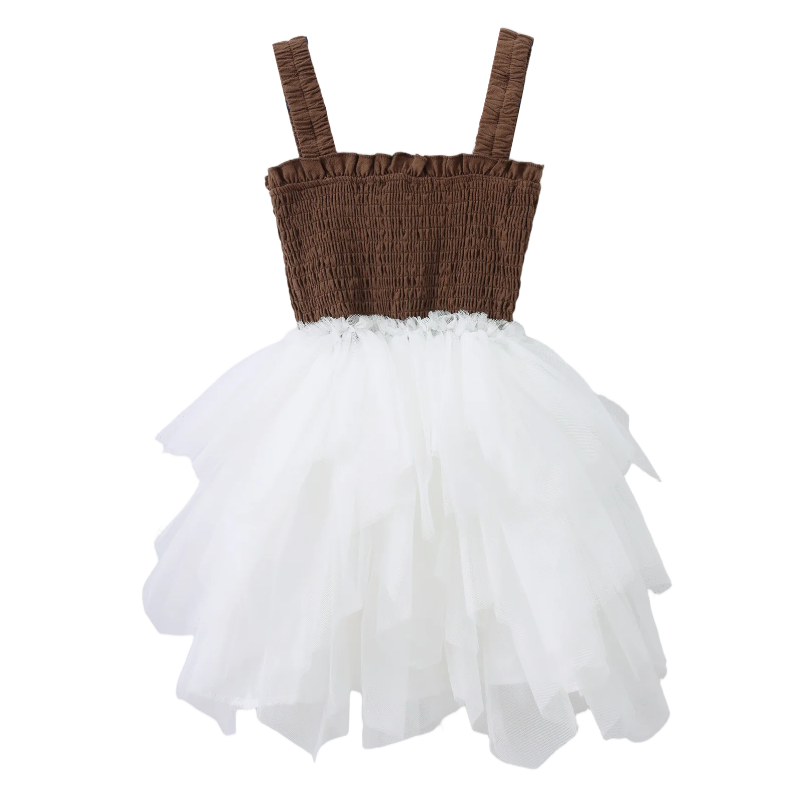 Skylar Summer Tutu - Mocha/White - Image 3