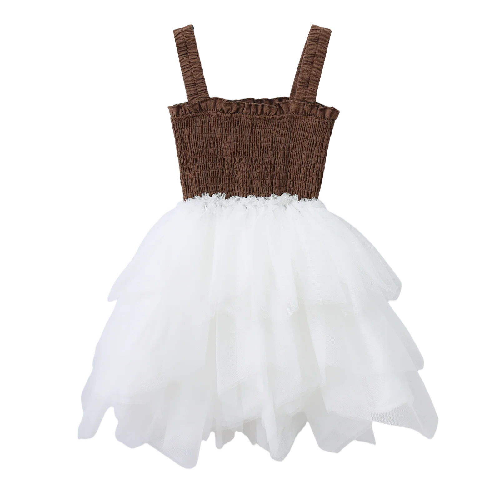 Skylar Summer Tutu - Mocha/White - Image 4