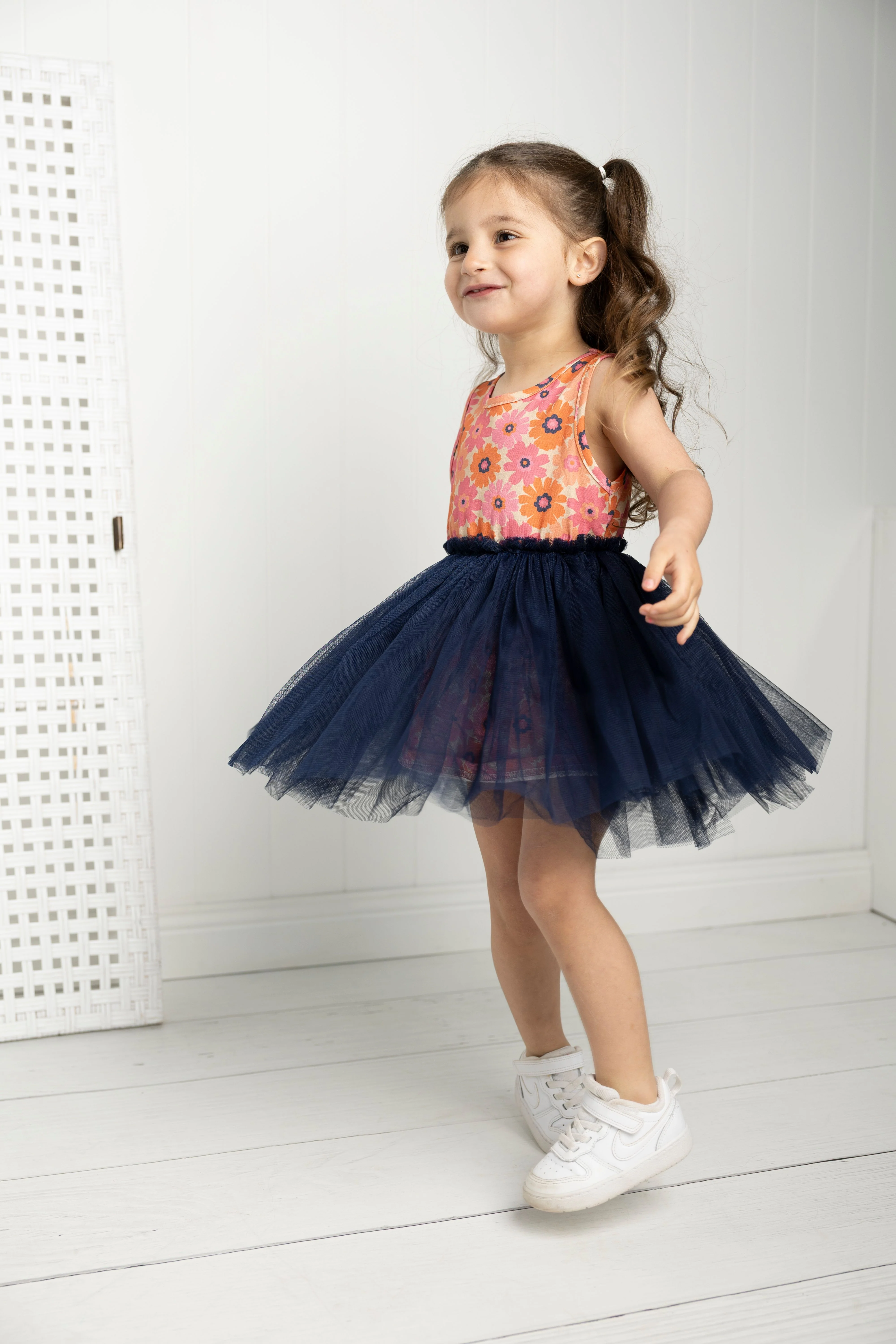 Summer Flower Straight Tutu - Navy - Image 4