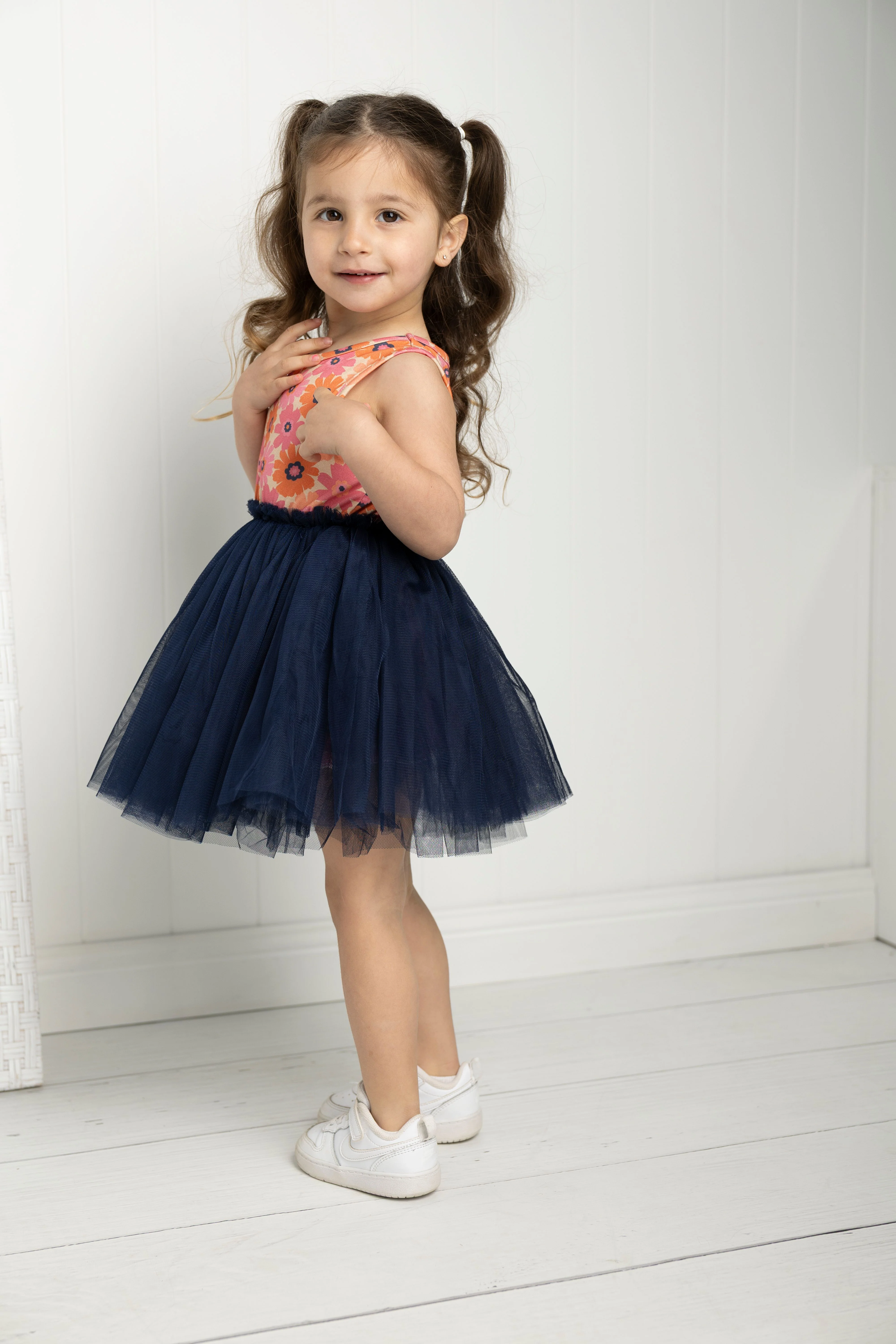 Summer Flower Straight Tutu - Navy - Image 5