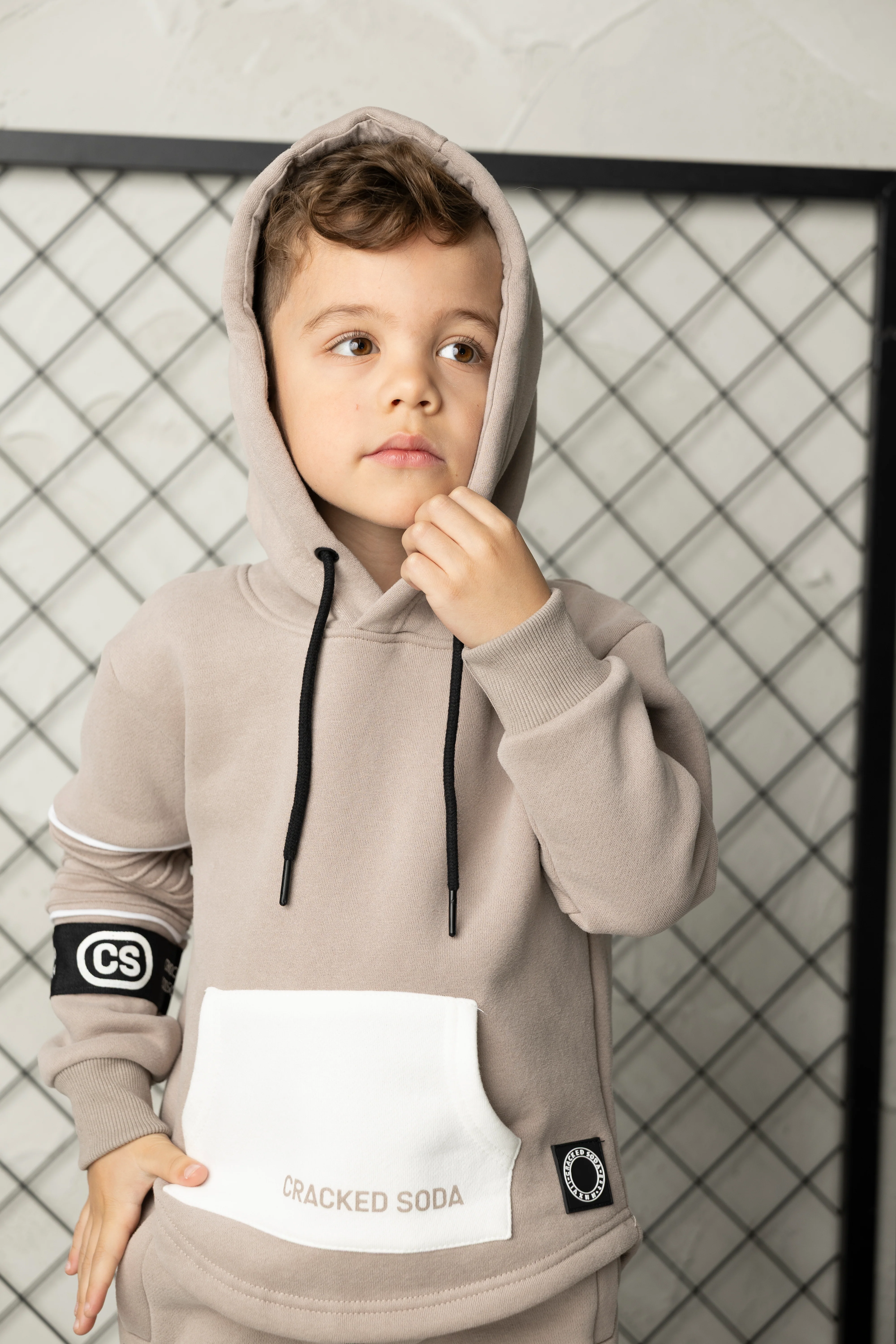 Theodore Pocket Hoodie - Truffle - Image 2