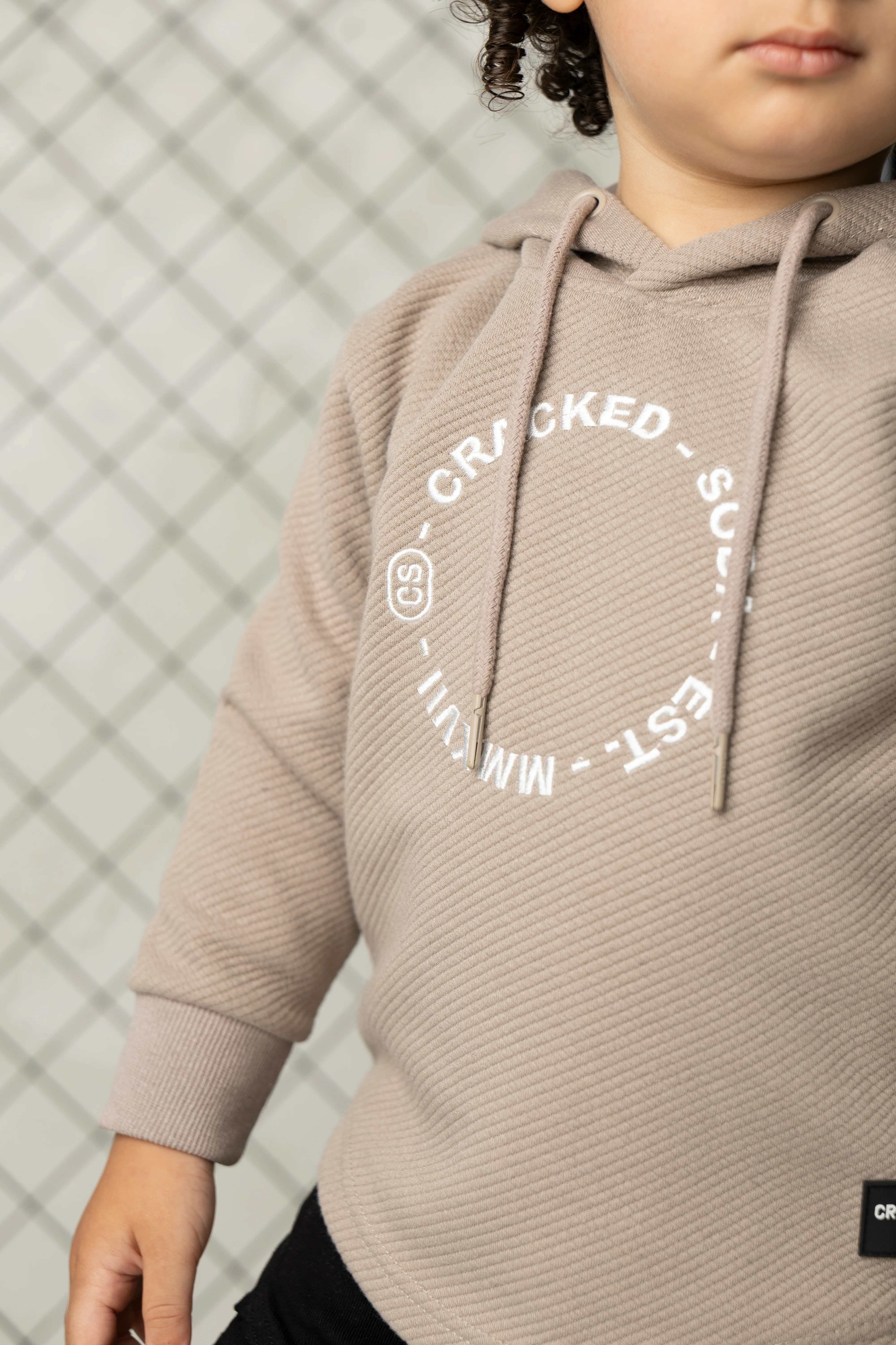 Theodore Quilted Hoodie - Truffle - Image 2