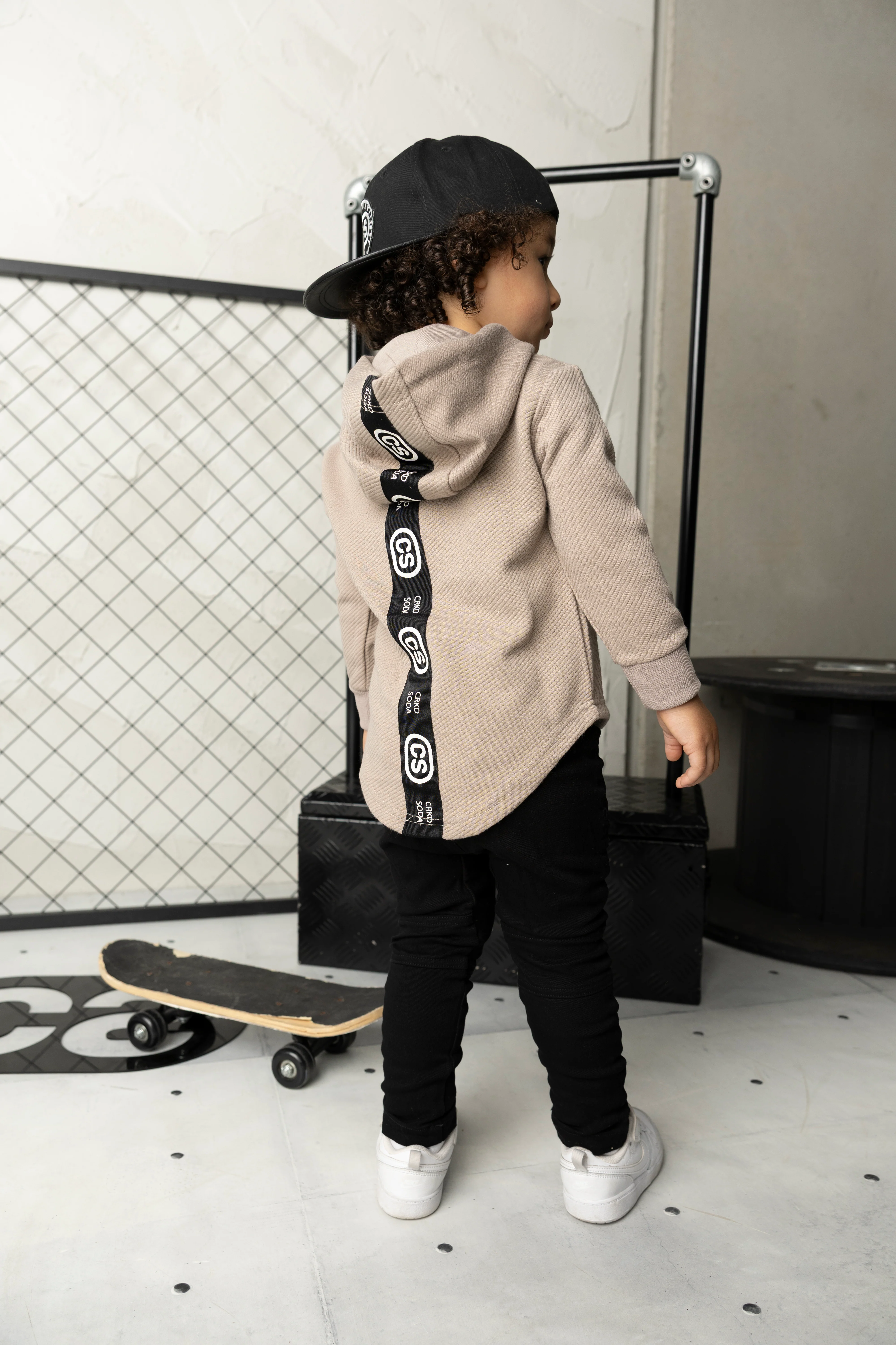 Theodore Quilted Hoodie - Truffle - Image 4