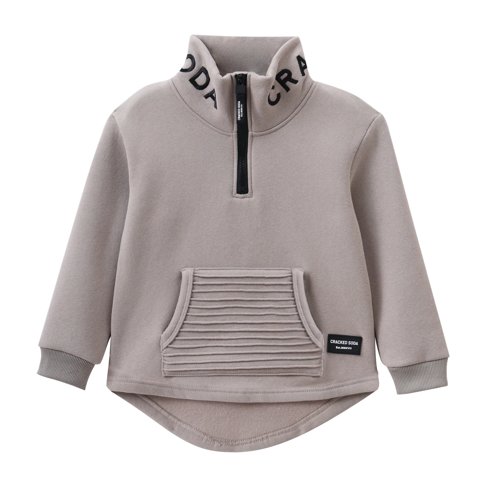 Theodore Zip Detailed Coller - Truffle - Image 5