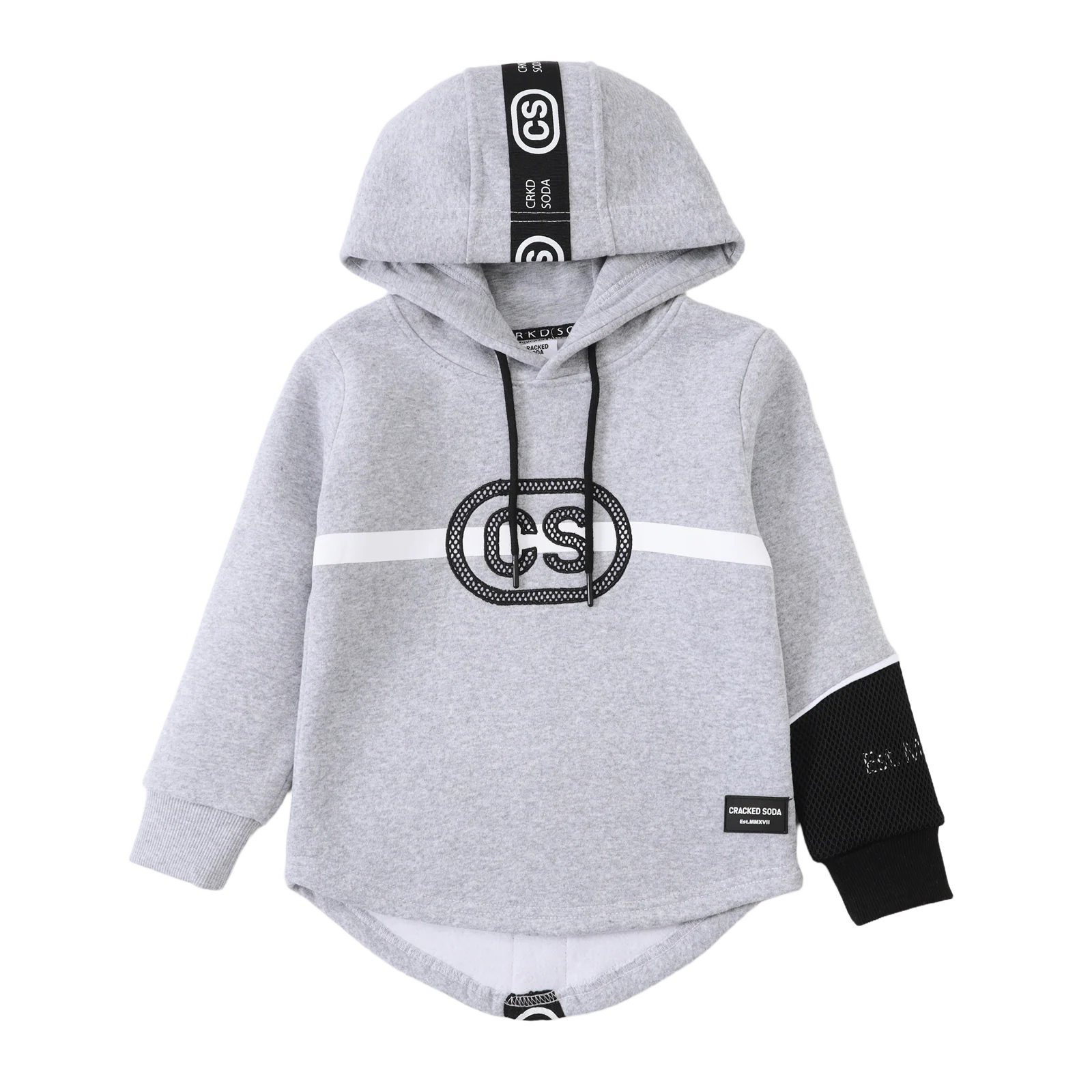 Tommy Detailed Strip Hoodie - Grey - Image 6