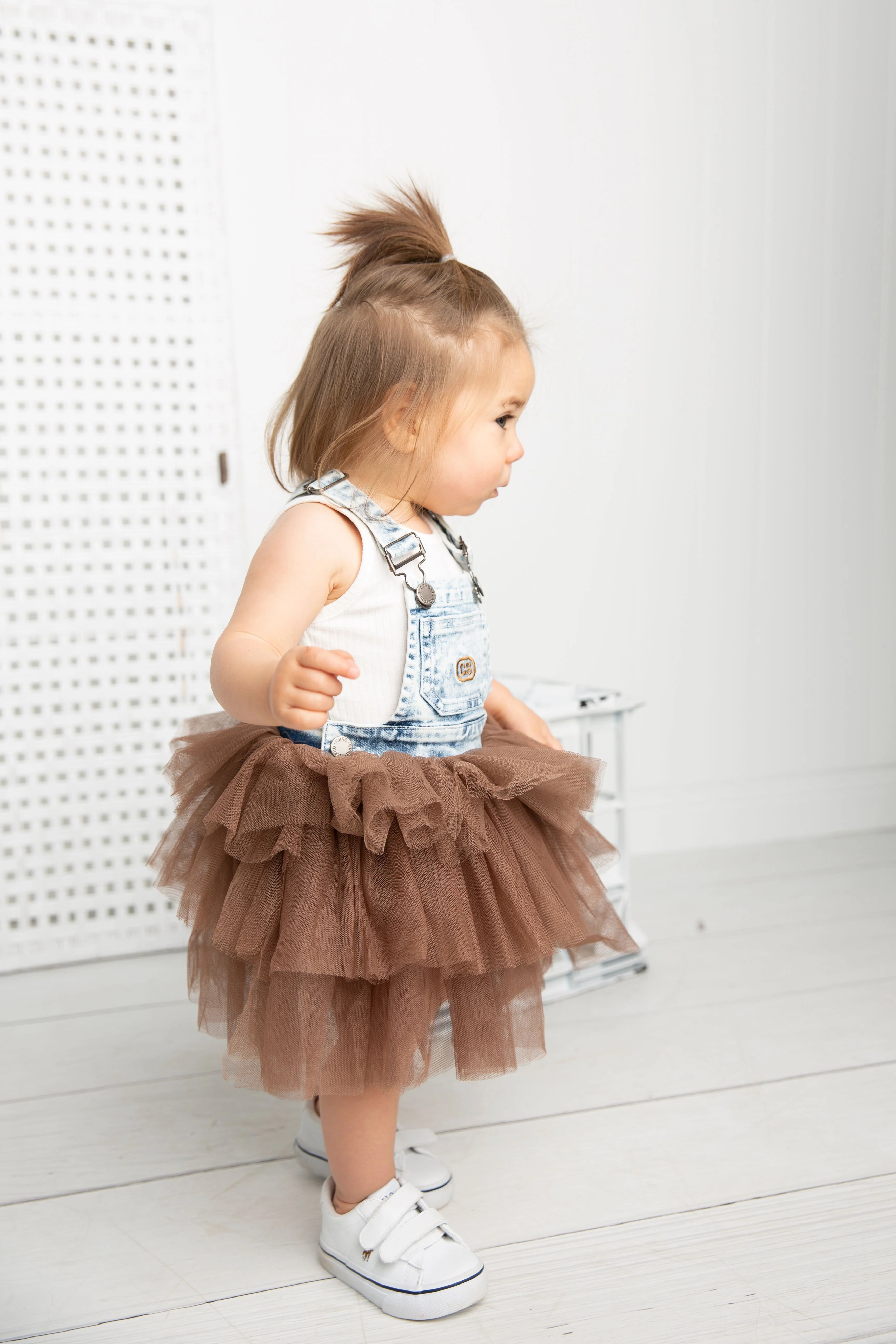 Victoria Pinafore - Blue/Mocha - Image 3