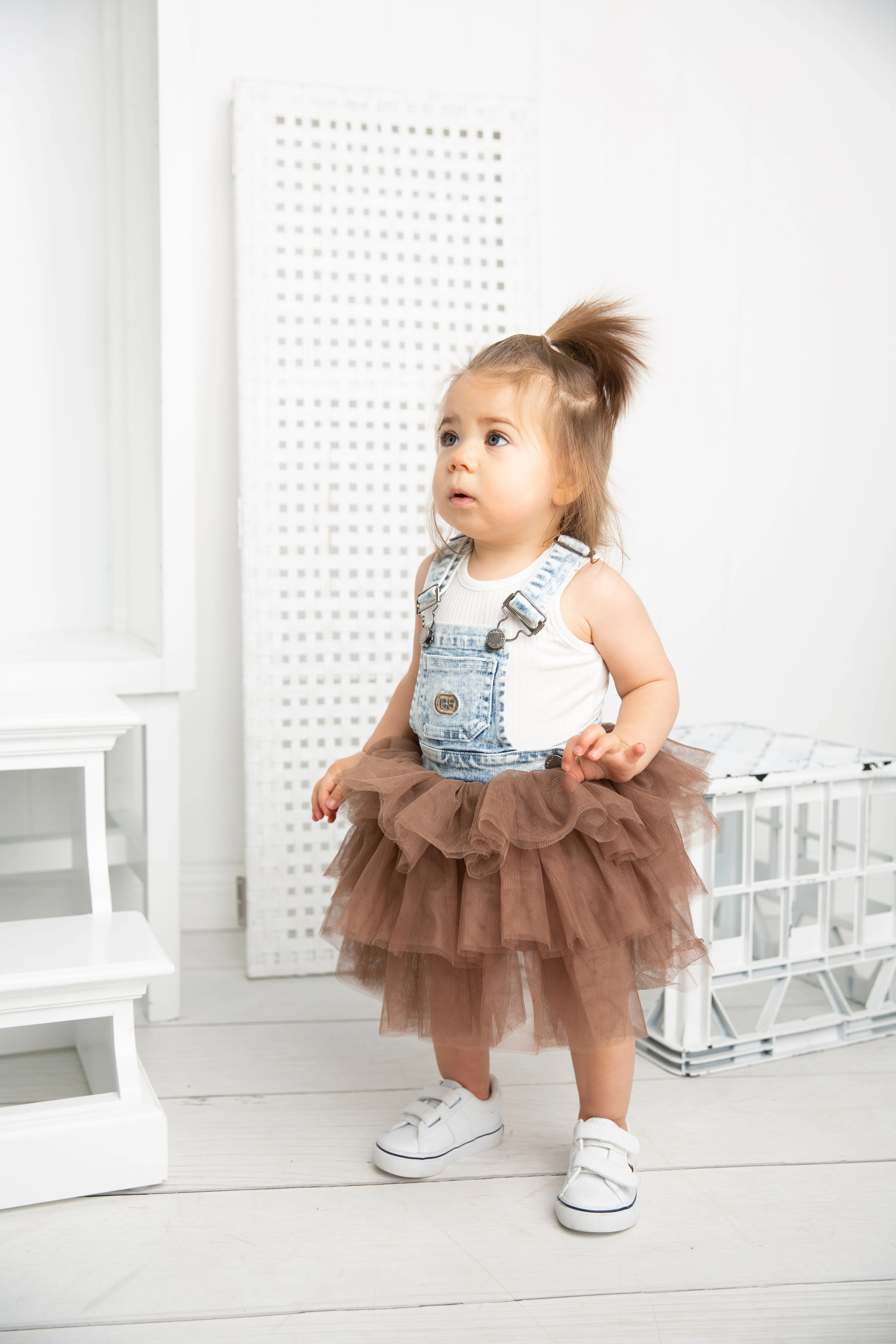 Victoria Pinafore - Blue/Mocha - Image 5