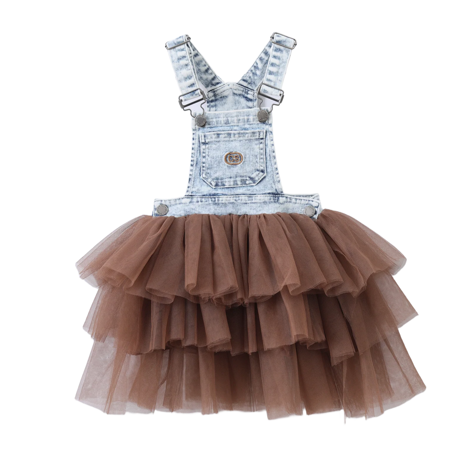 Victoria Pinafore - Blue/Mocha - Image 6