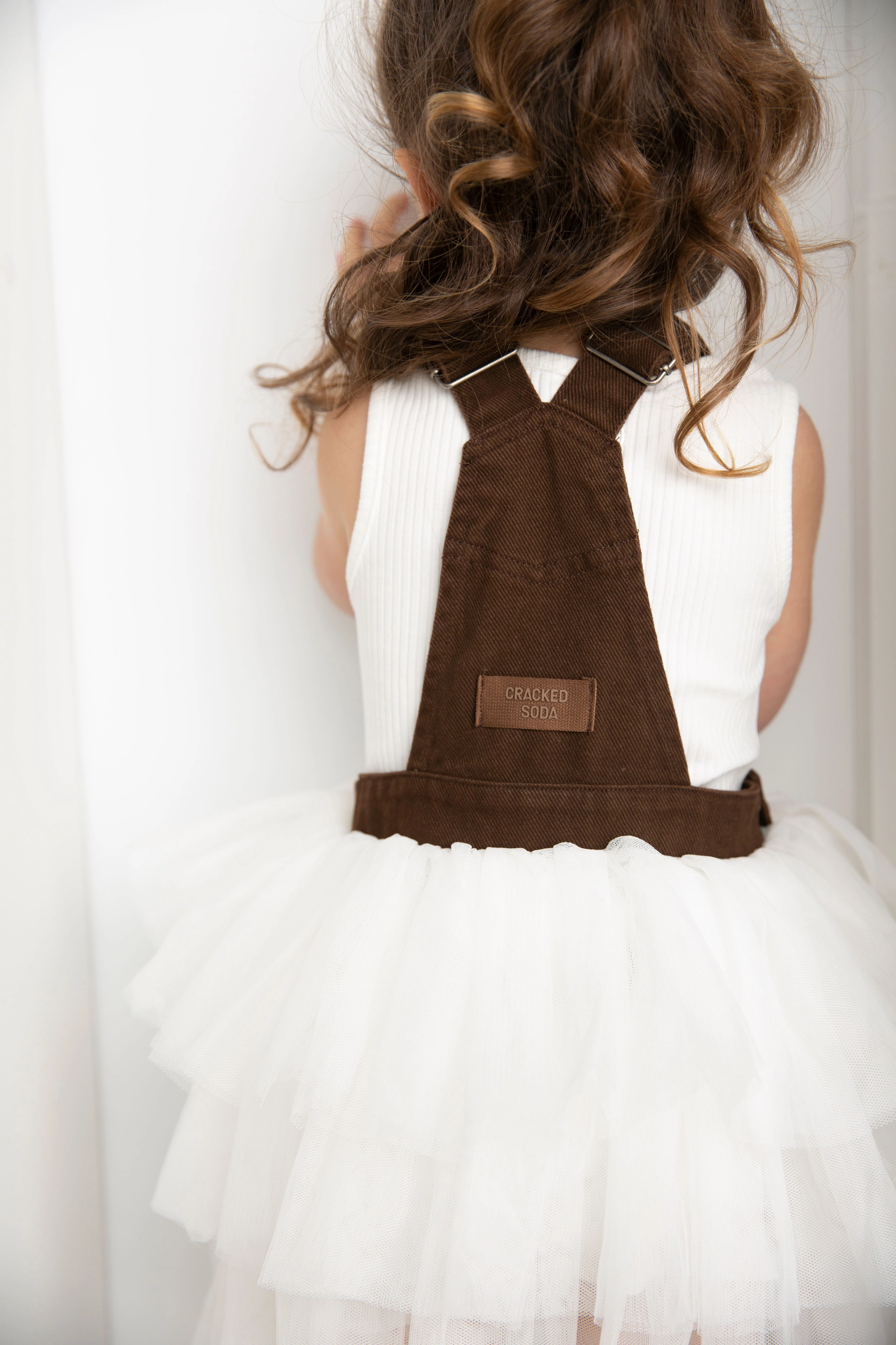Victoria Pinafore - Mocha/White - Image 3
