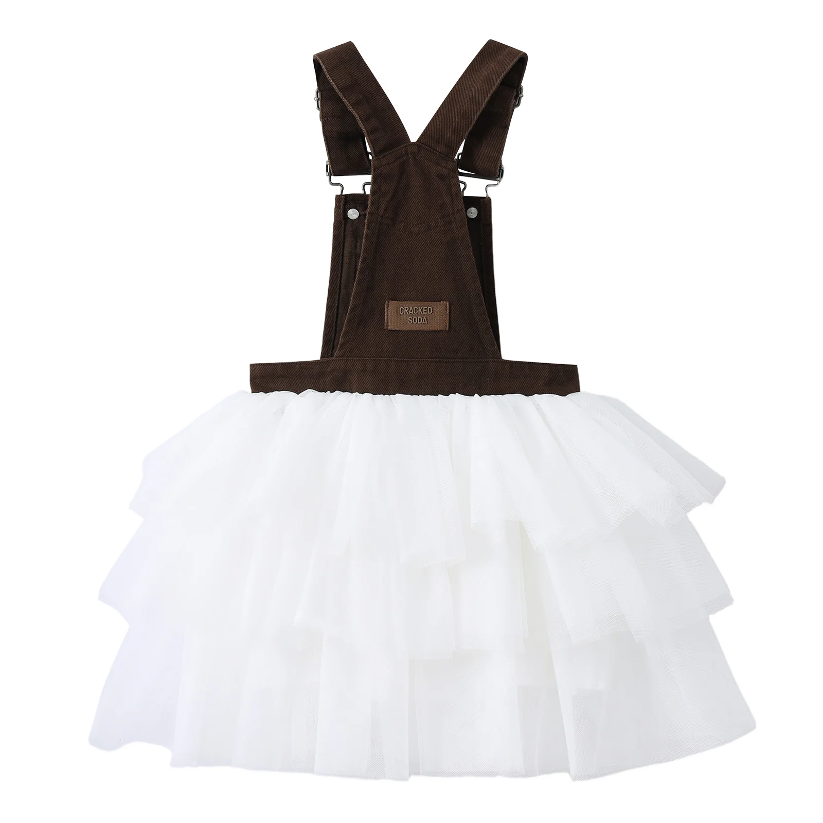 Victoria Pinafore - Mocha/White - Image 5