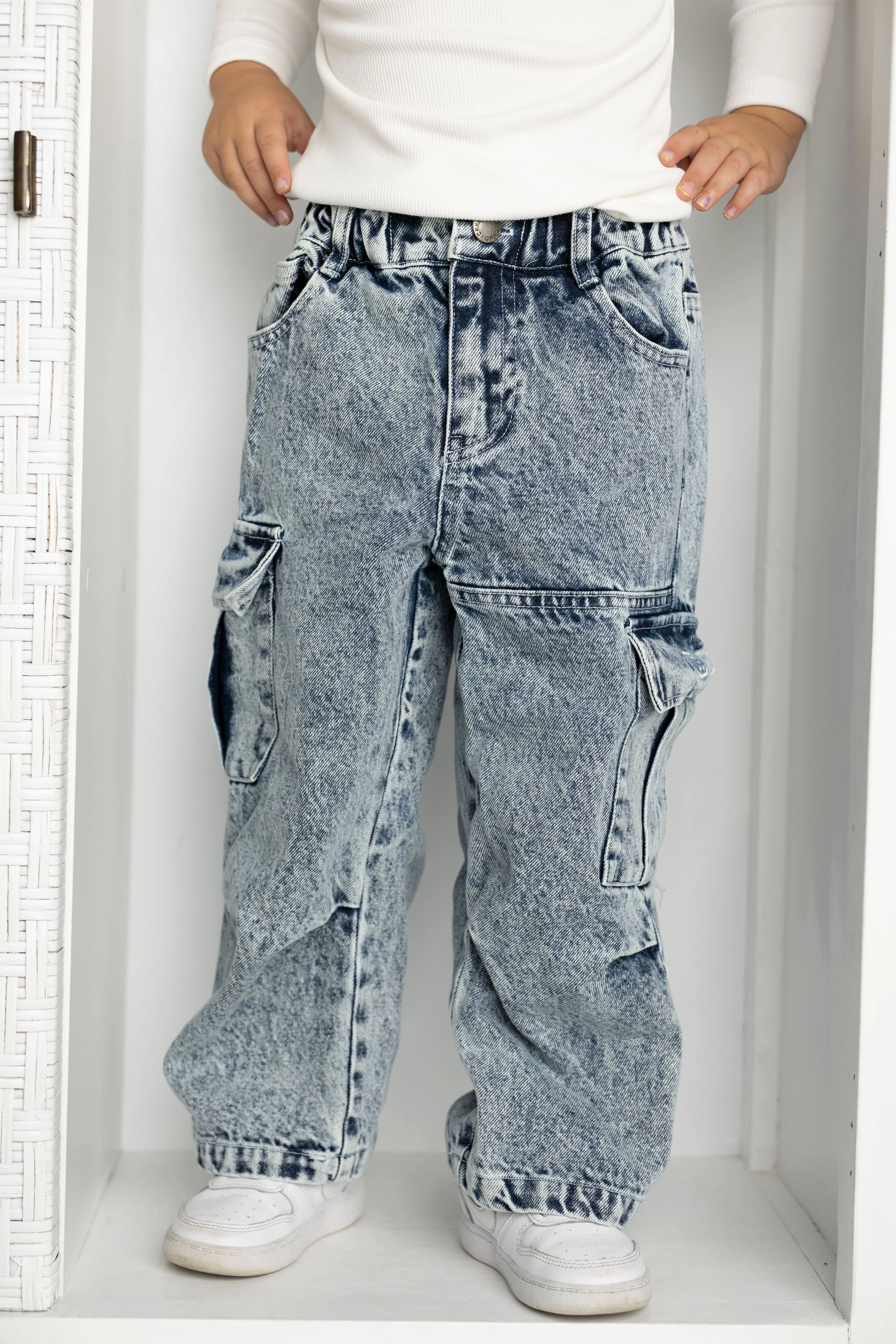 Willow Detailed Denim Pants - Denim Blue