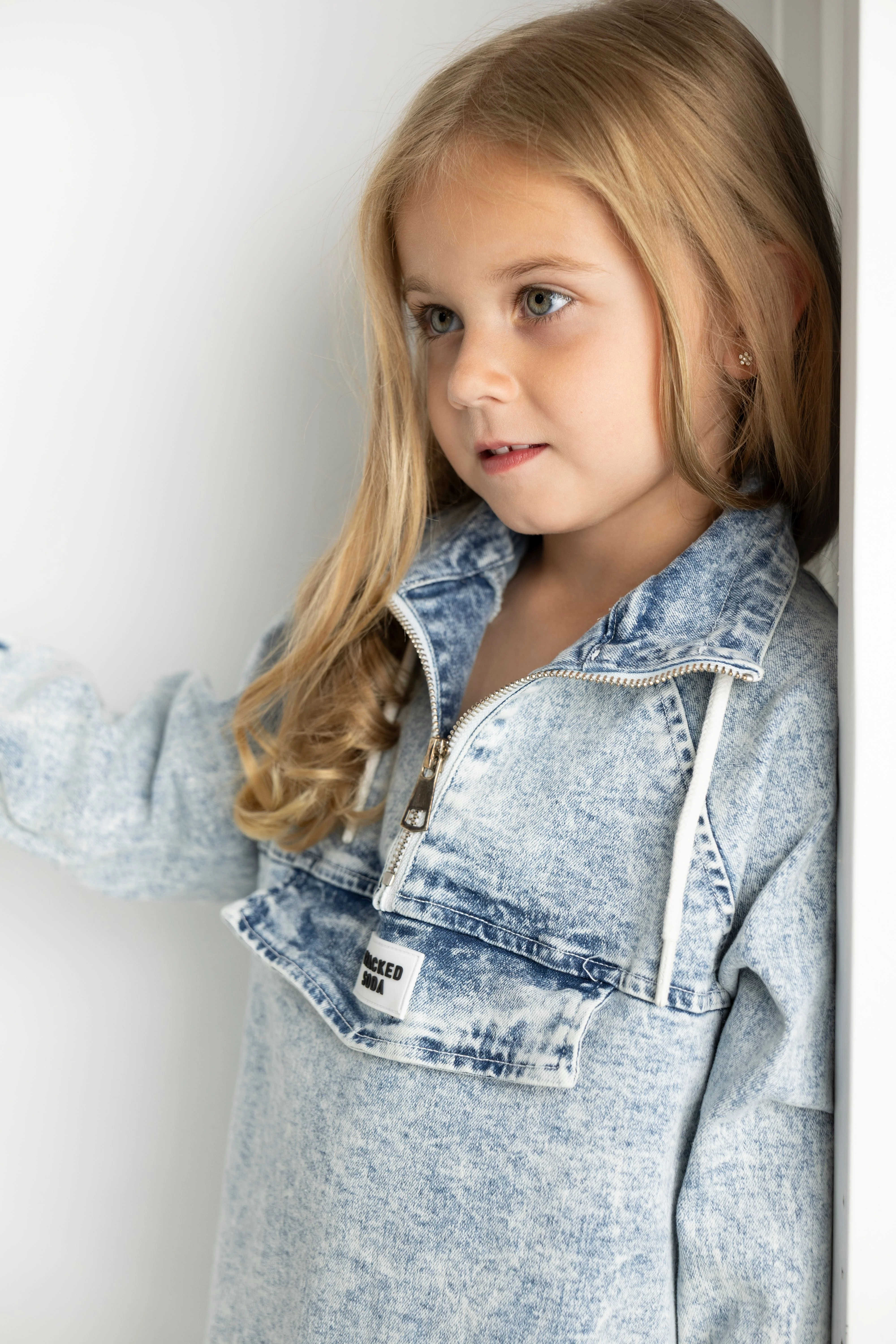 Willow Detailed Dress - Denim Blue - Image 2