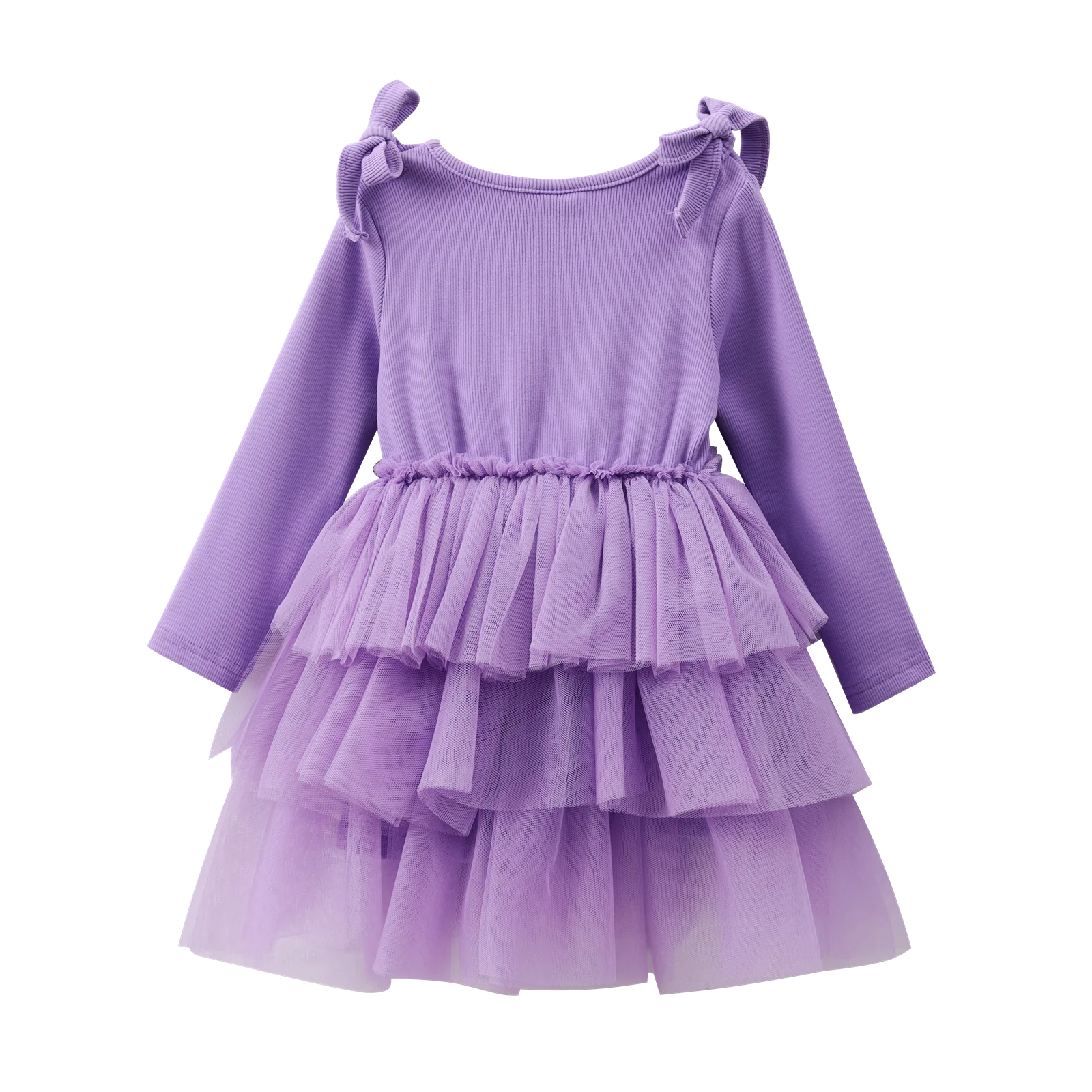 Winter Ribbed Bow Fleece Tutu - Purple - Image 8