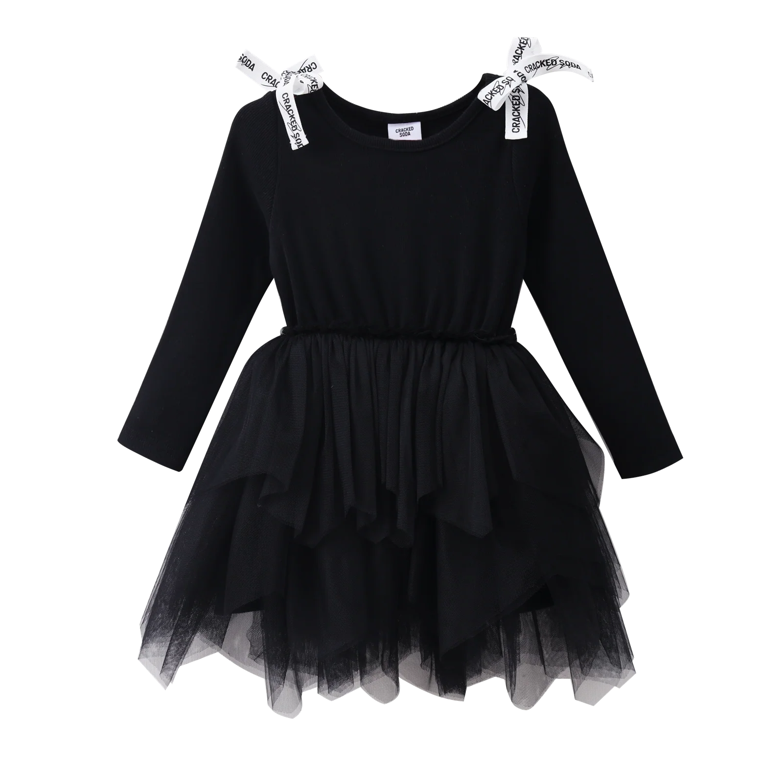 Winter Ribbed Detailed Bow Fleece Tutu - Black - Image 4