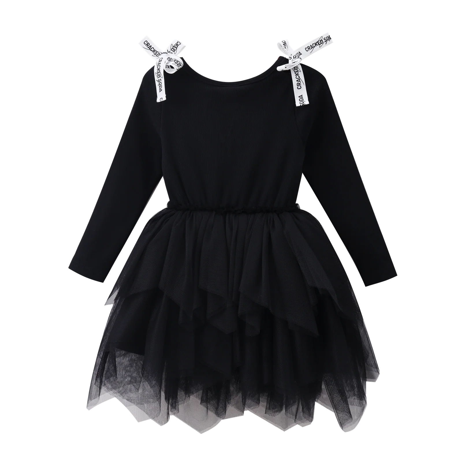 Winter Ribbed Detailed Bow Fleece Tutu - Black - Image 5