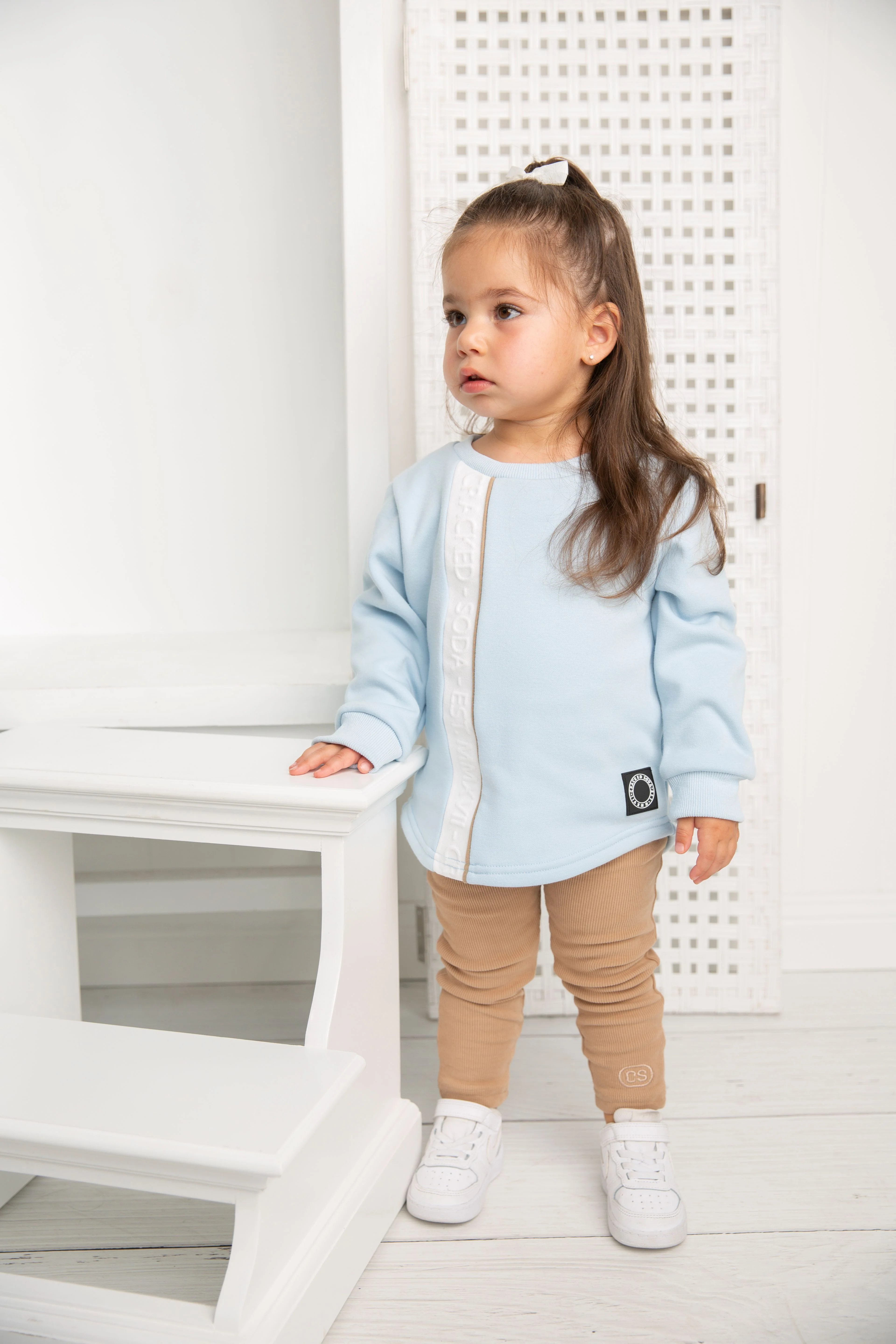 Winter Ribbed Fleece Leggings - Biscuit