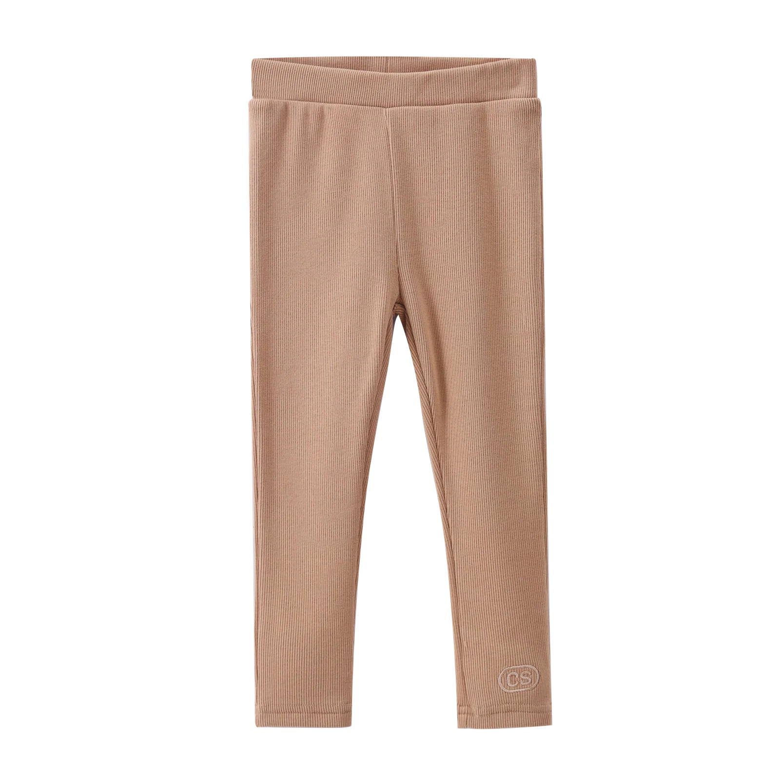 Winter Ribbed Fleece Leggings - Biscuit - Image 3