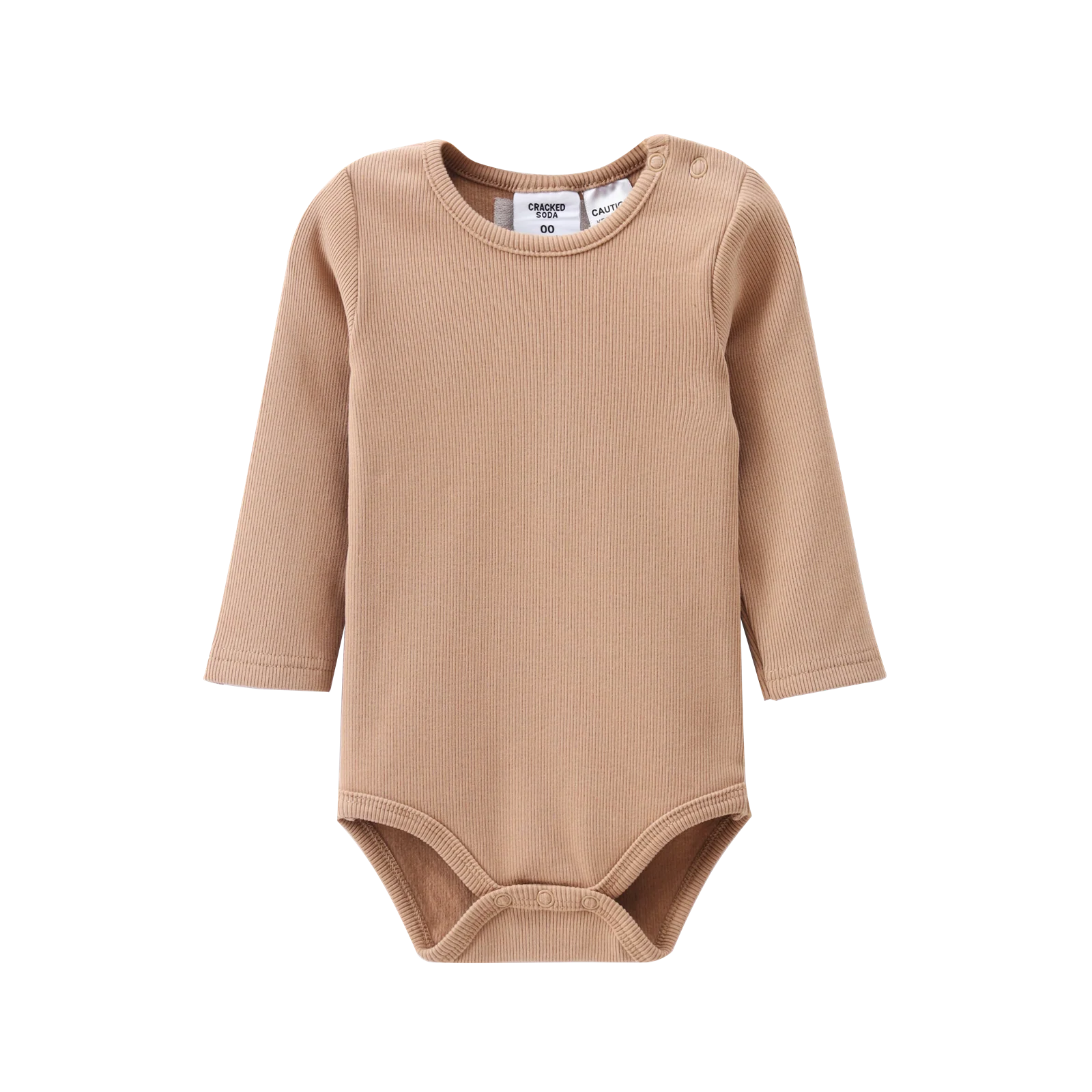 Winter Ribbed Fleece Bodysuit - Biscuit