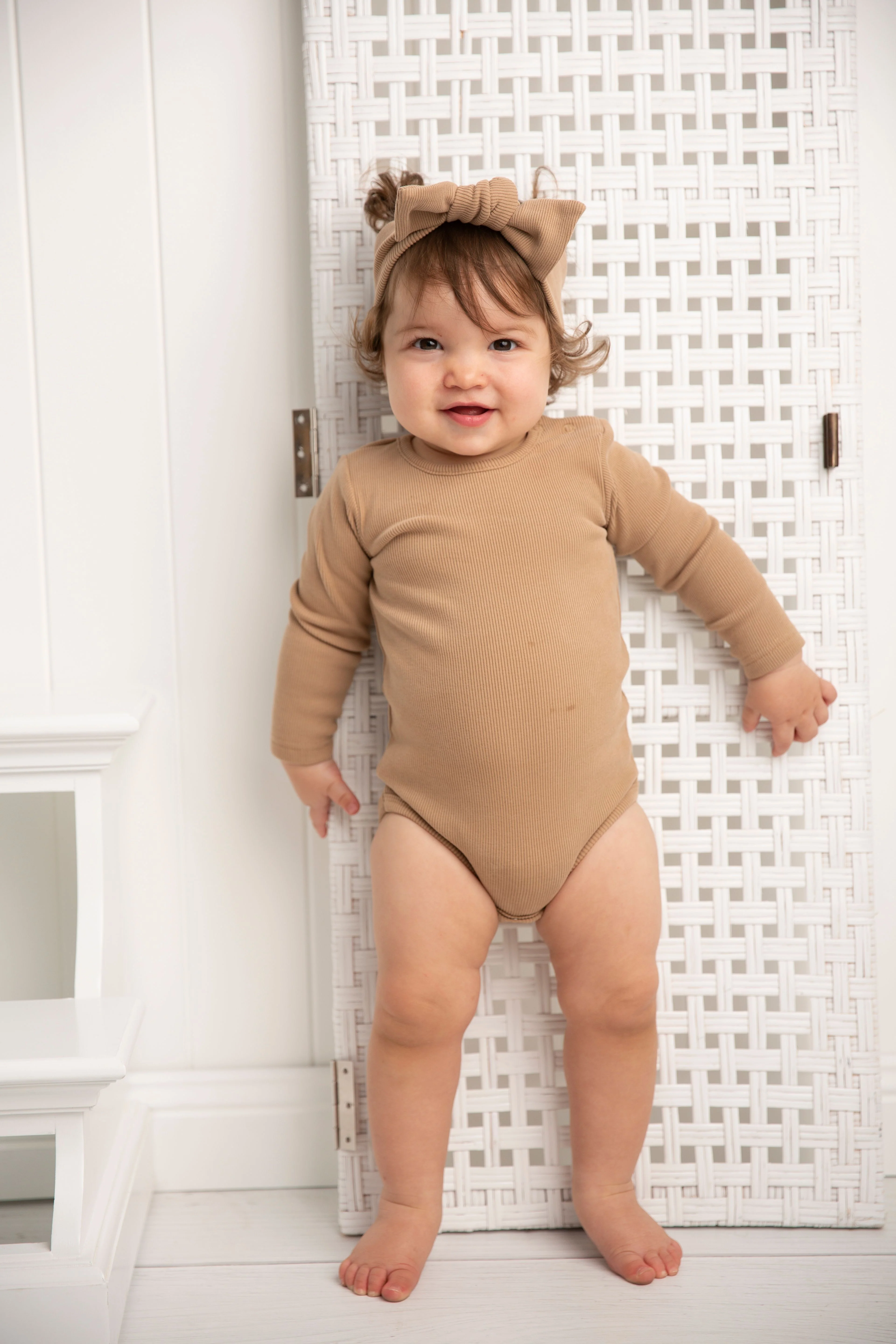 Winter Ribbed Fleece Bodysuit - Biscuit - Image 2