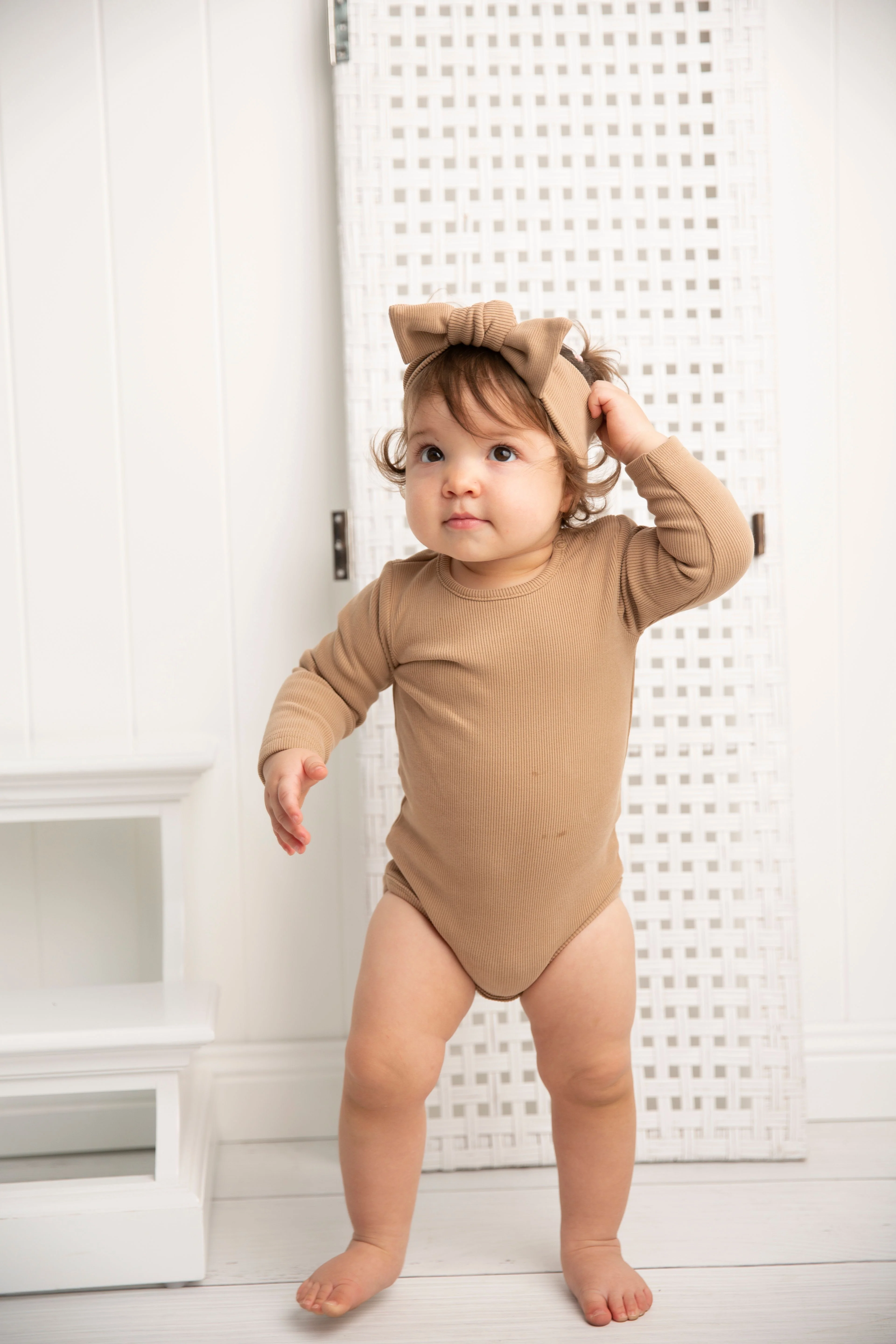 Winter Ribbed Fleece Bodysuit - Biscuit - Image 4