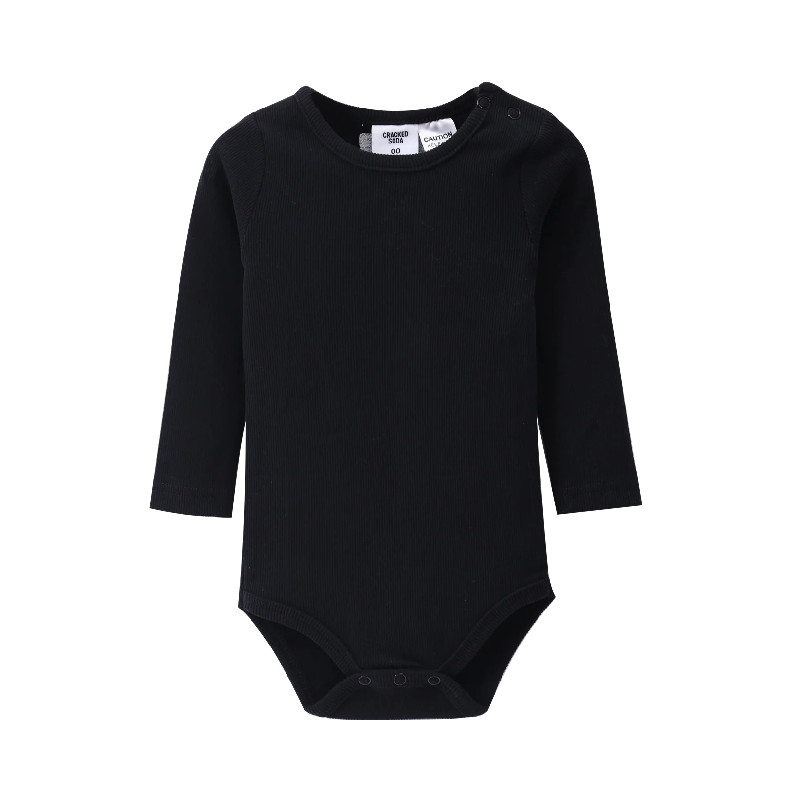 Winter Ribbed Fleece Bodysuit - Black