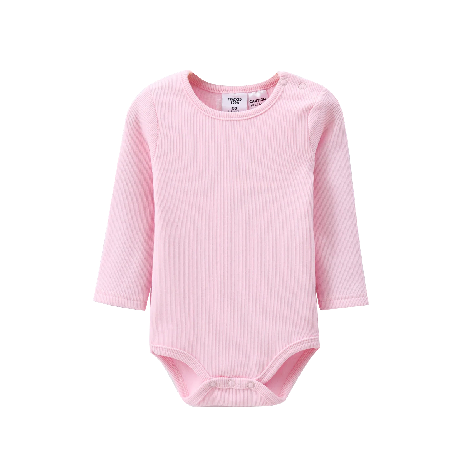 Winter Ribbed Fleece Bodysuit - Pink