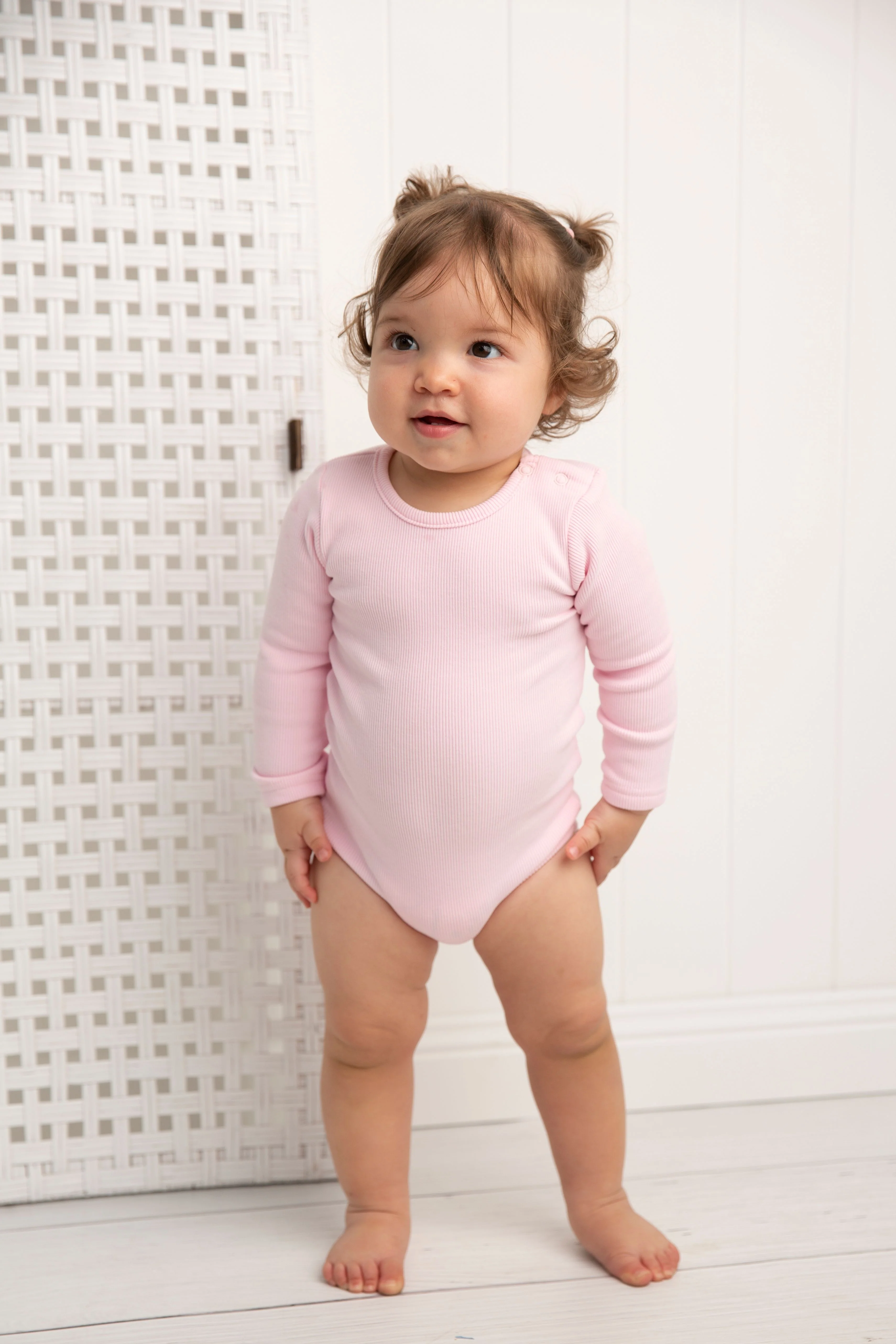Winter Ribbed Fleece Bodysuit - Pink - Image 2