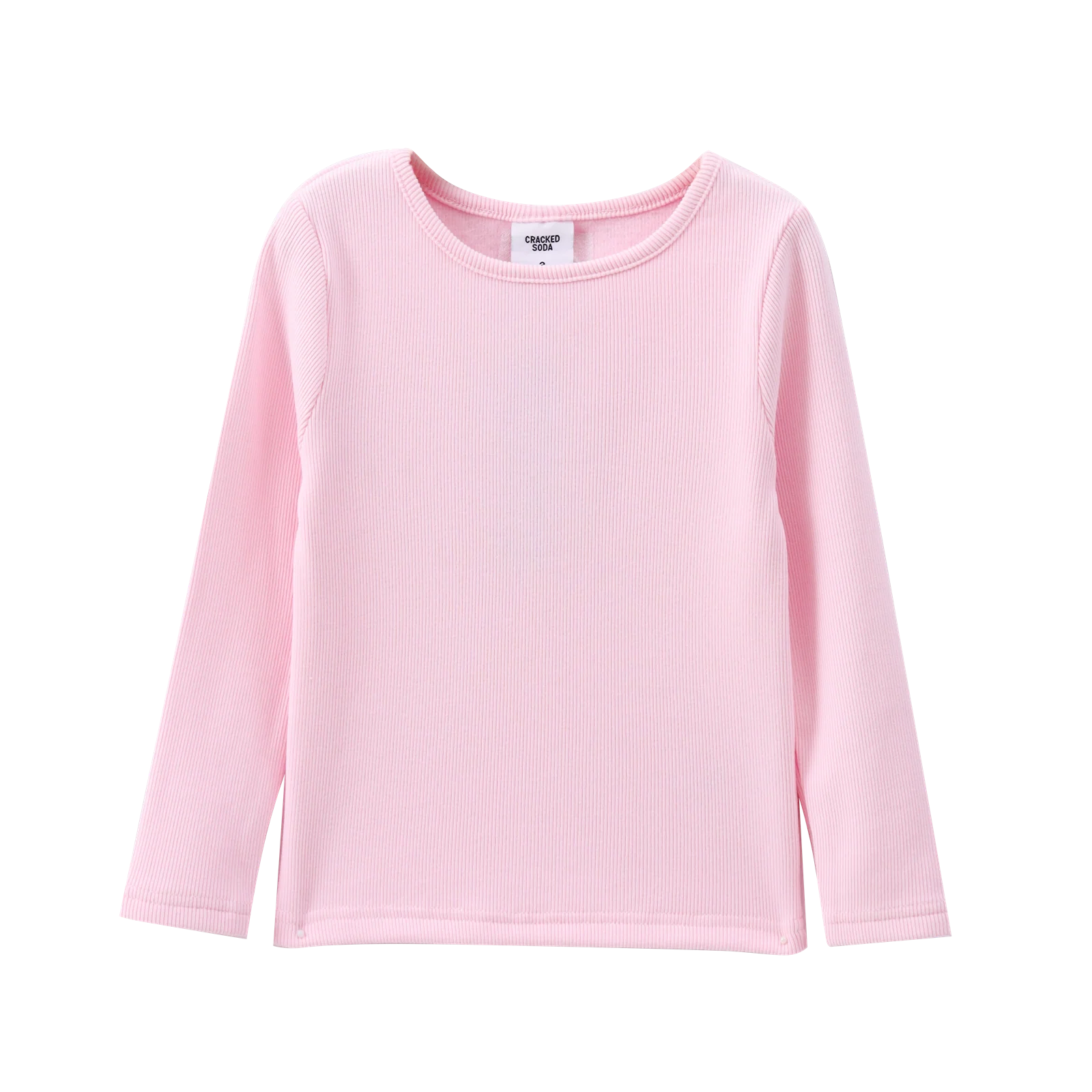 Winter Ribbed Fleece Long Sleeve - Pink