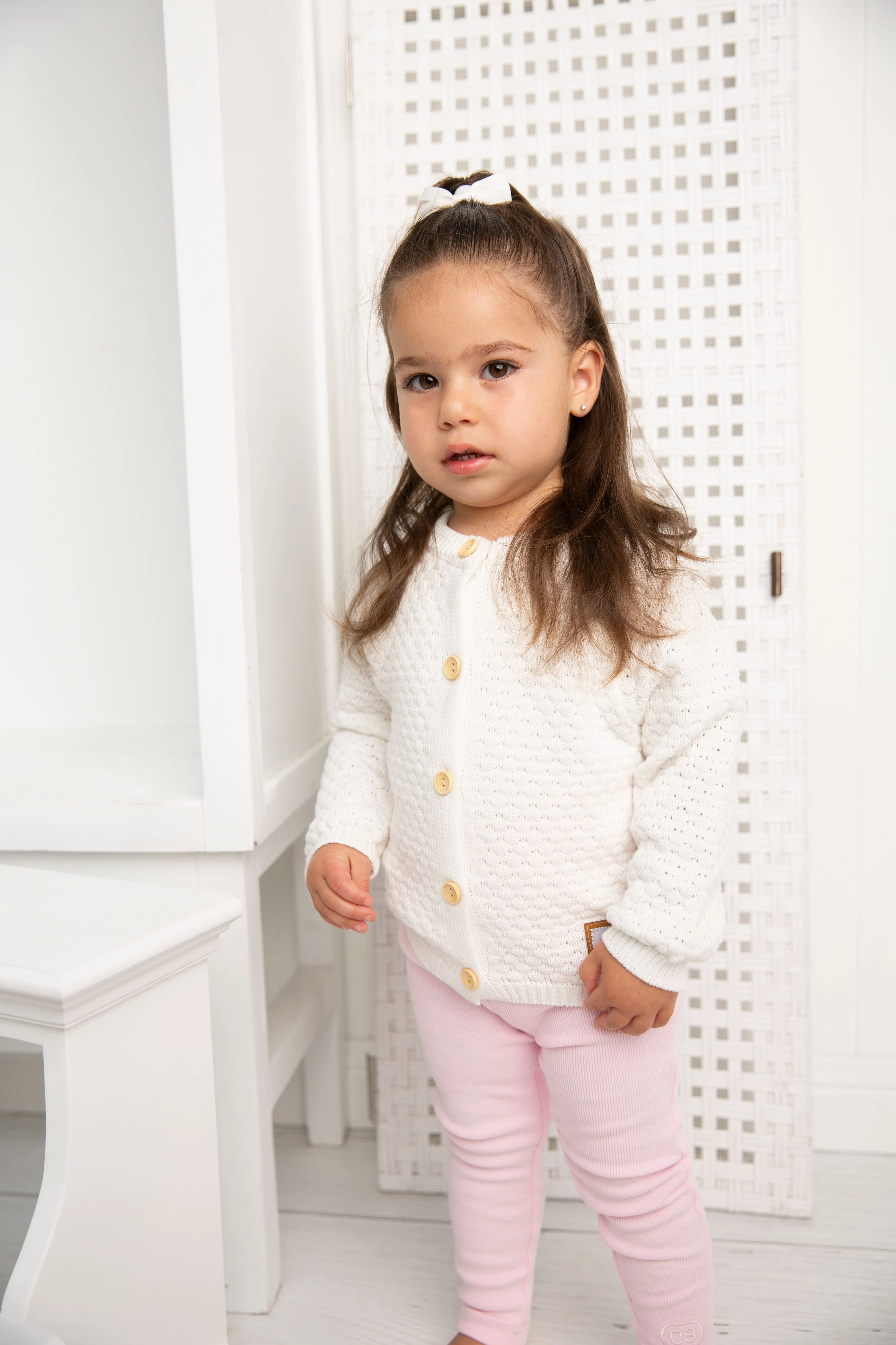 Winter Ribbed Fleece Leggings - Pink - Image 3
