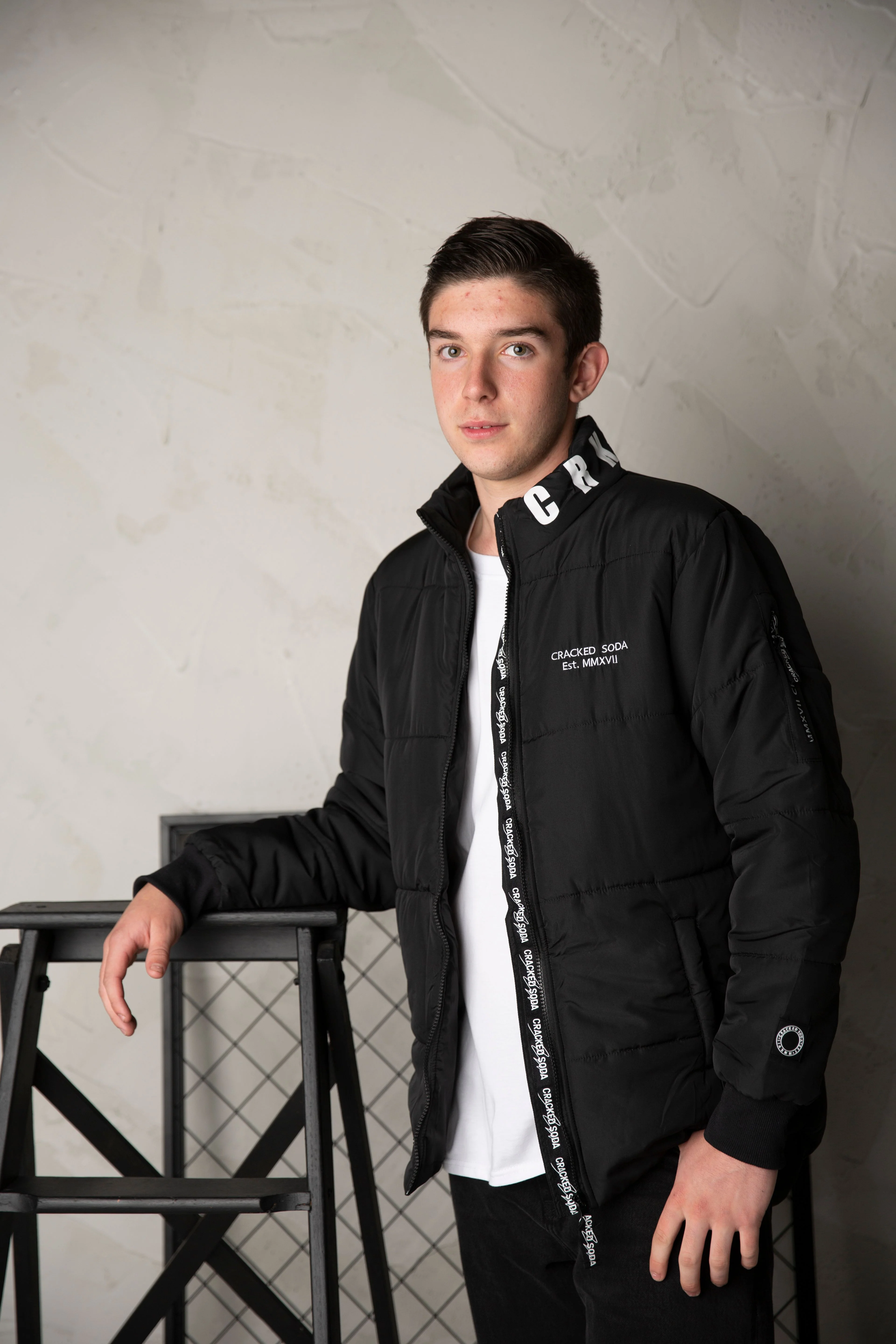 Zack Detailed Puff Jacket - Black - Mens - Image 3