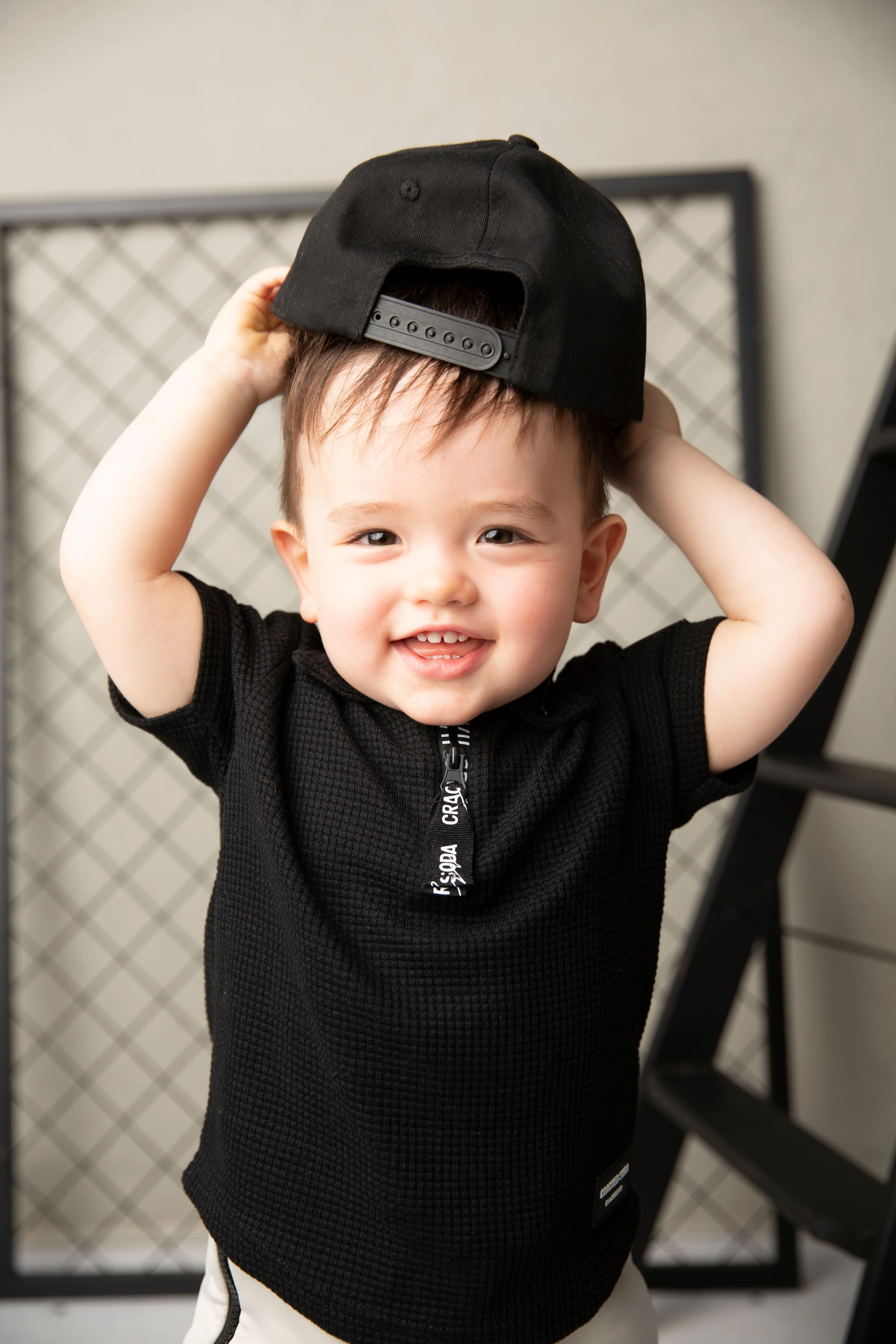 Zack Zip Polo Tee - Black - Image 5