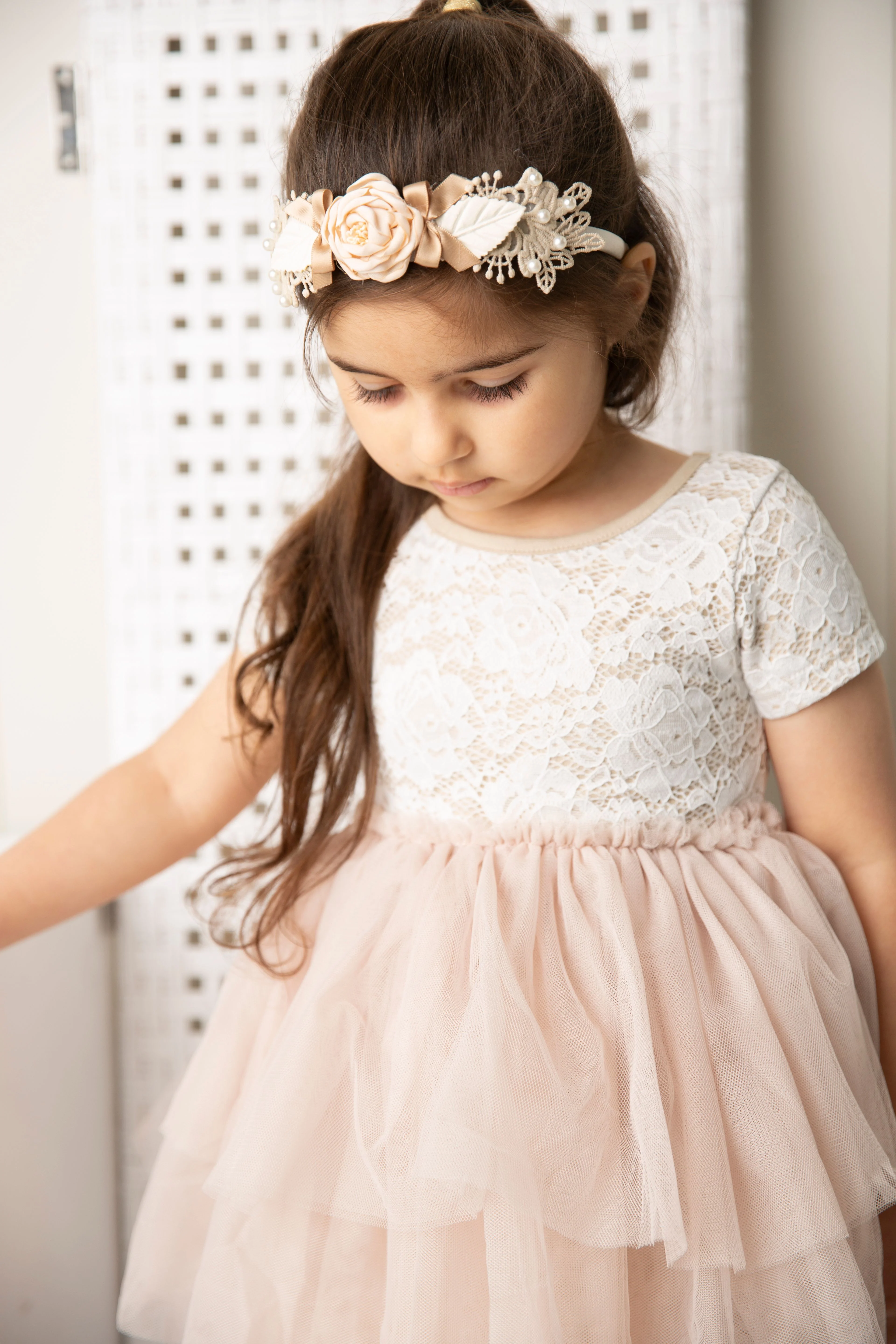 Zaria Lace Tutu - Beige - Image 2