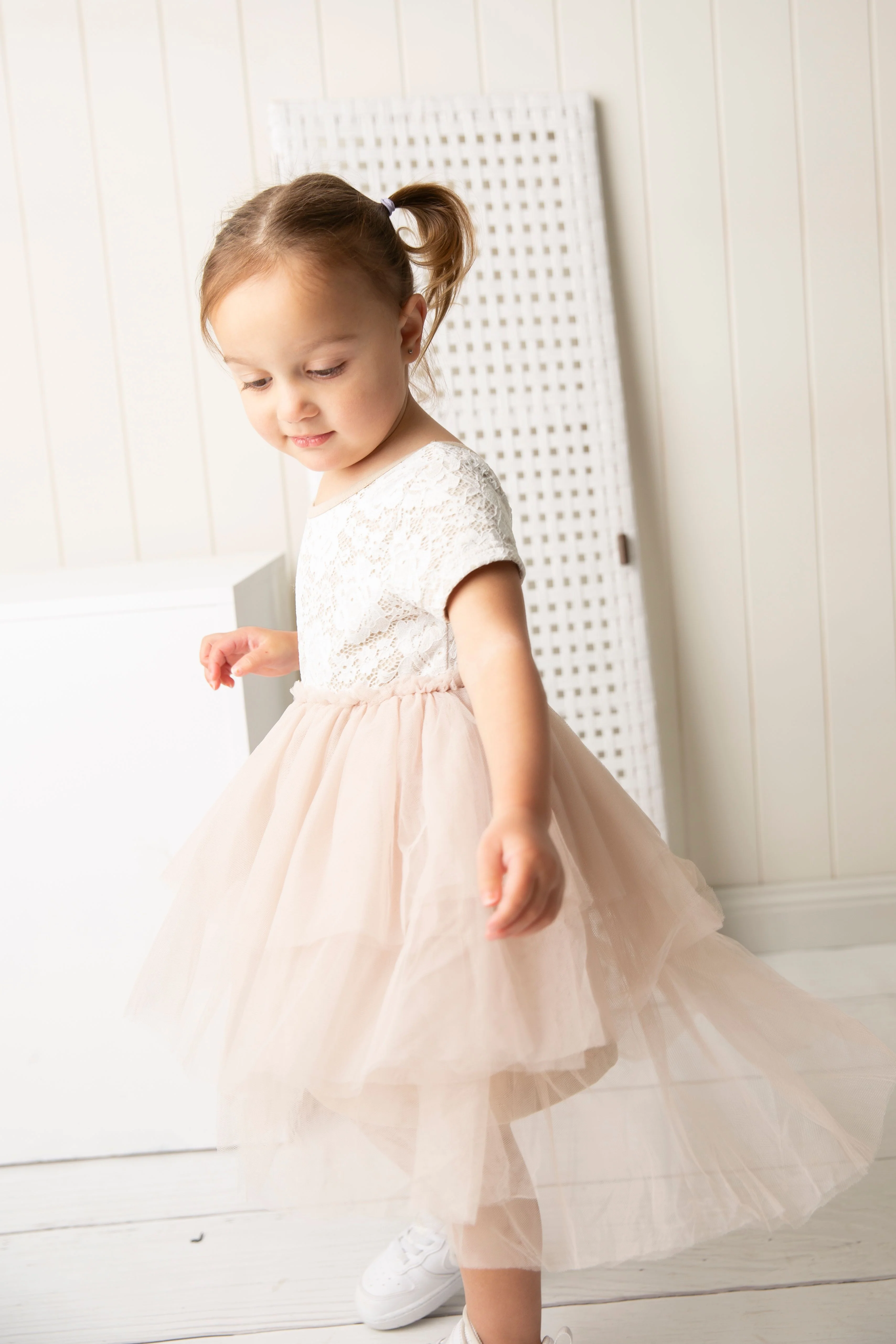 Zaria Lace Tutu - Beige - Image 4