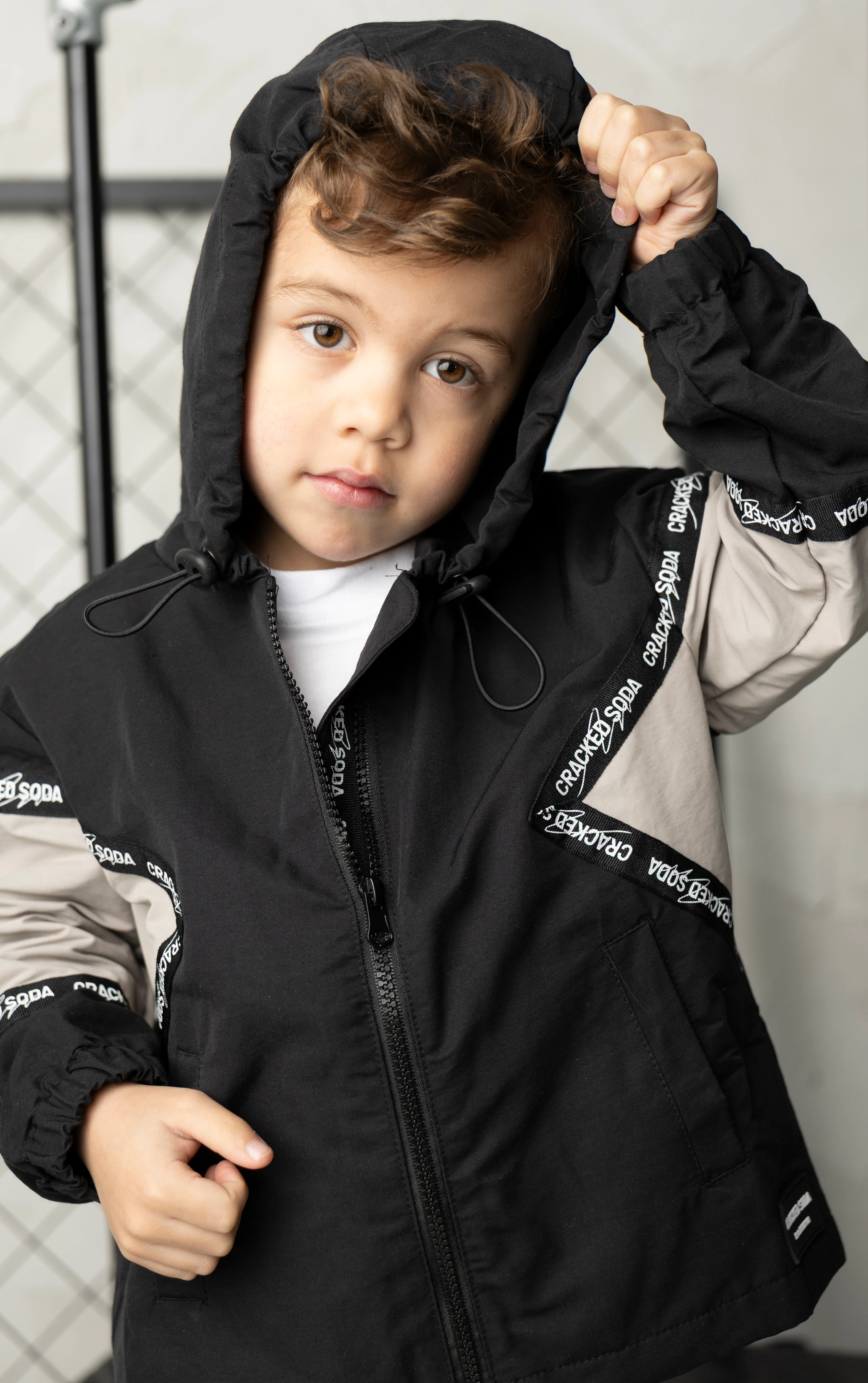 Zayn Hooded Jacket - Black/Grey