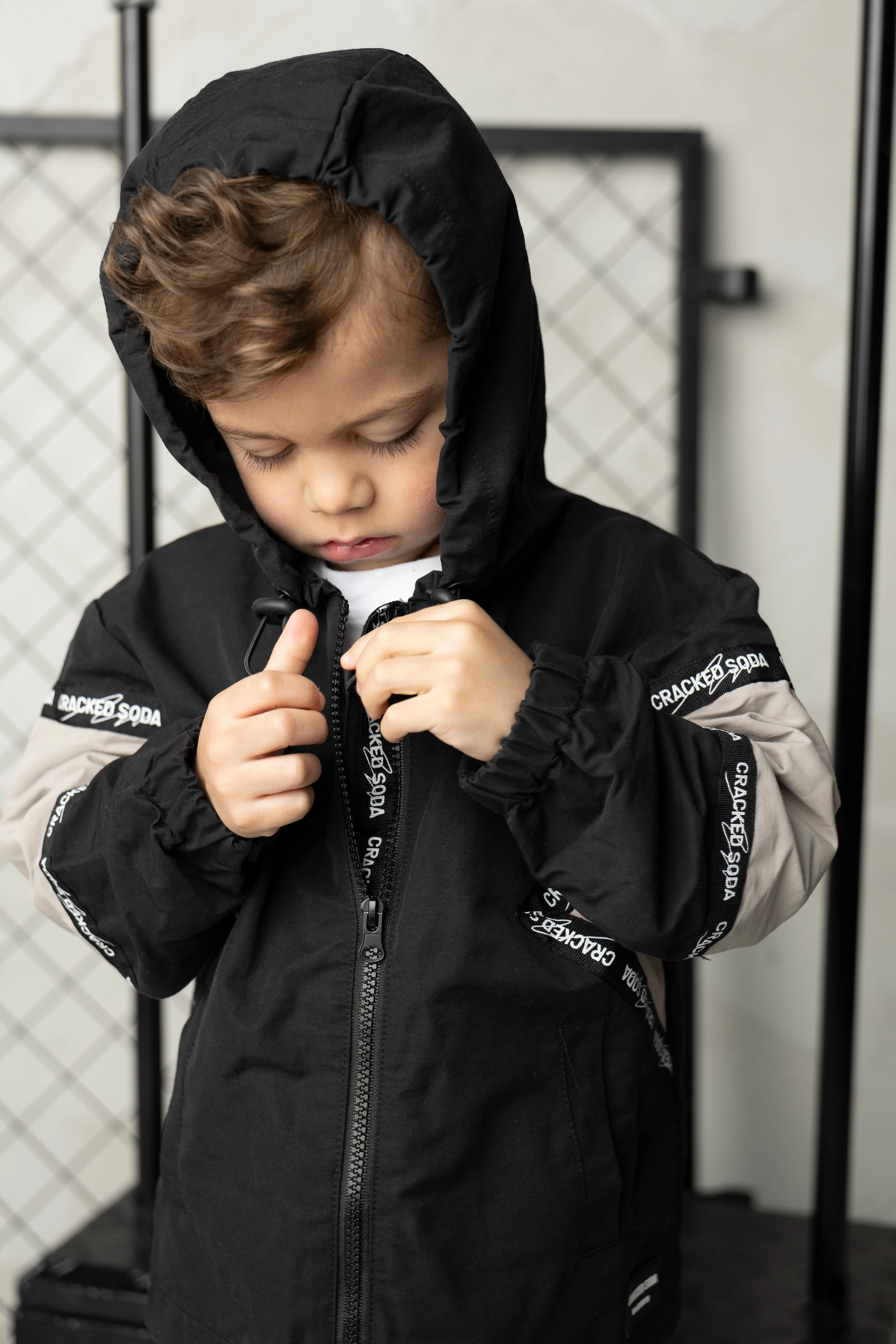 Zayn Hooded Jacket - Black/Grey - Image 2