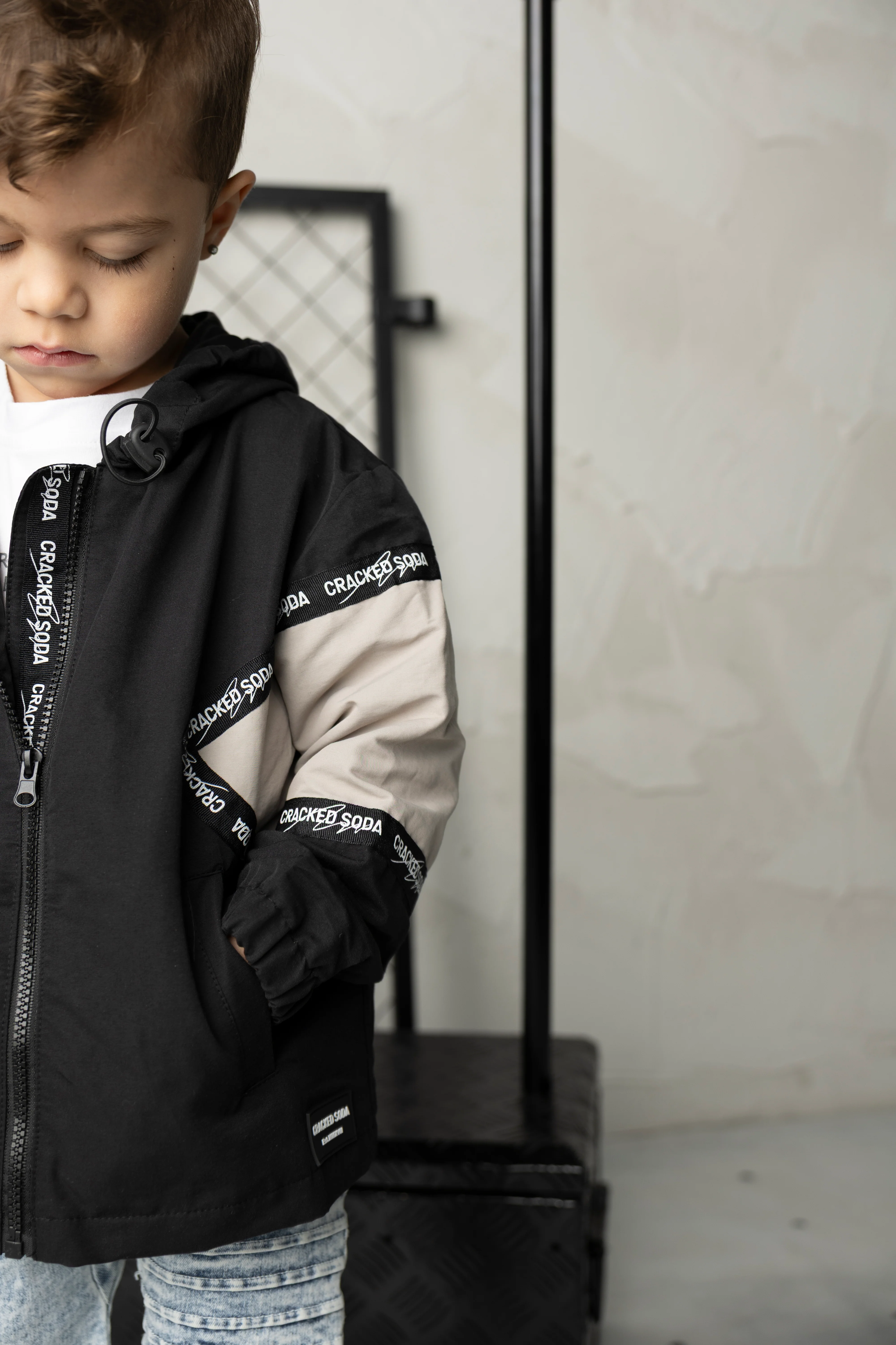 Zayn Hooded Jacket - Black/Grey - Image 3