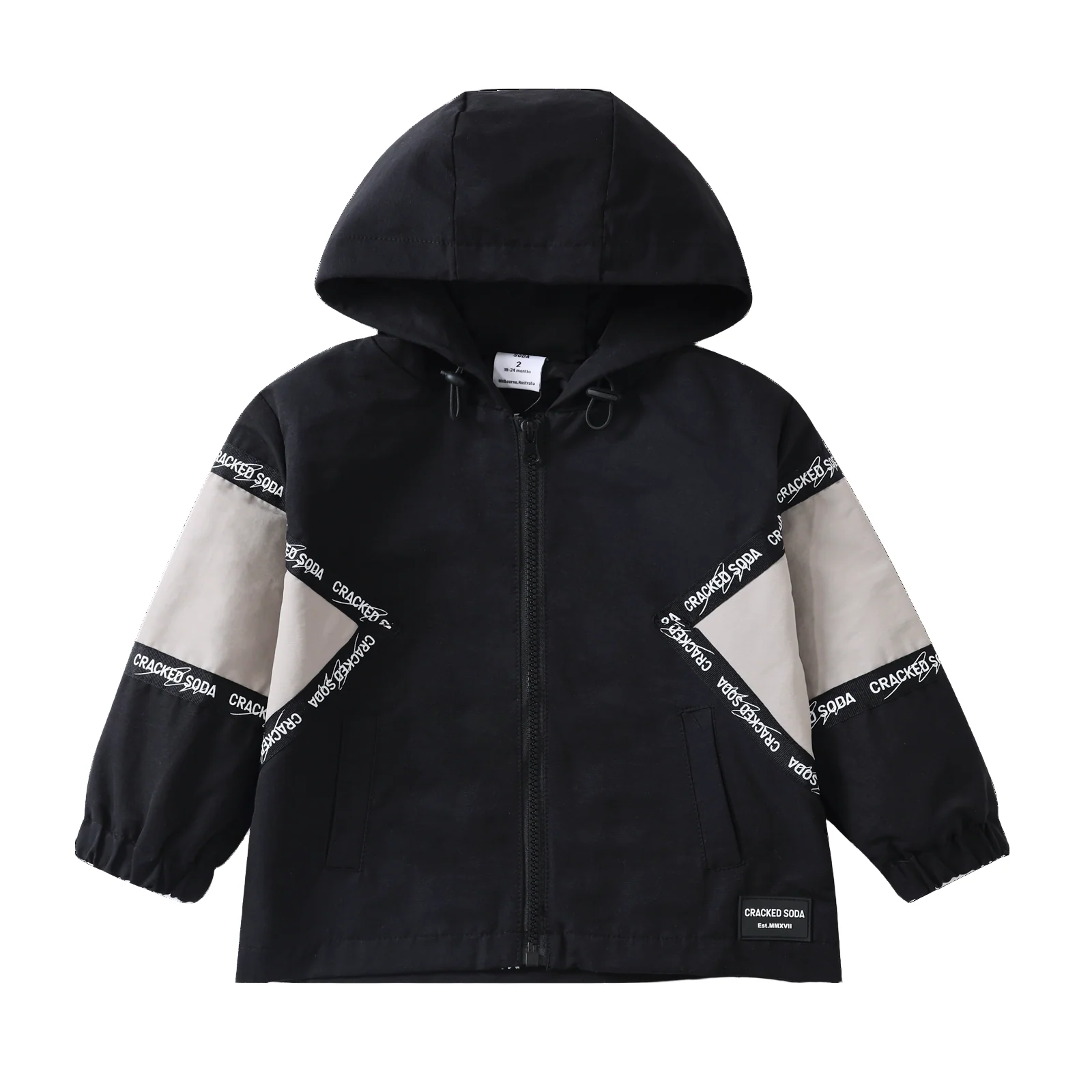 Zayn Hooded Jacket - Black/Grey - Image 4